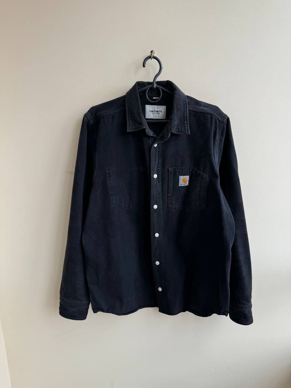 Vintage Carhartt denim jacket black S M 90s shirt men’s