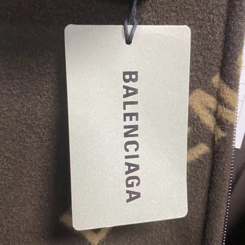 Balenciaga Balenciaga Brown coat with full printed logo Size US S / EU 44-46 / 1 - 3 Thumbnail