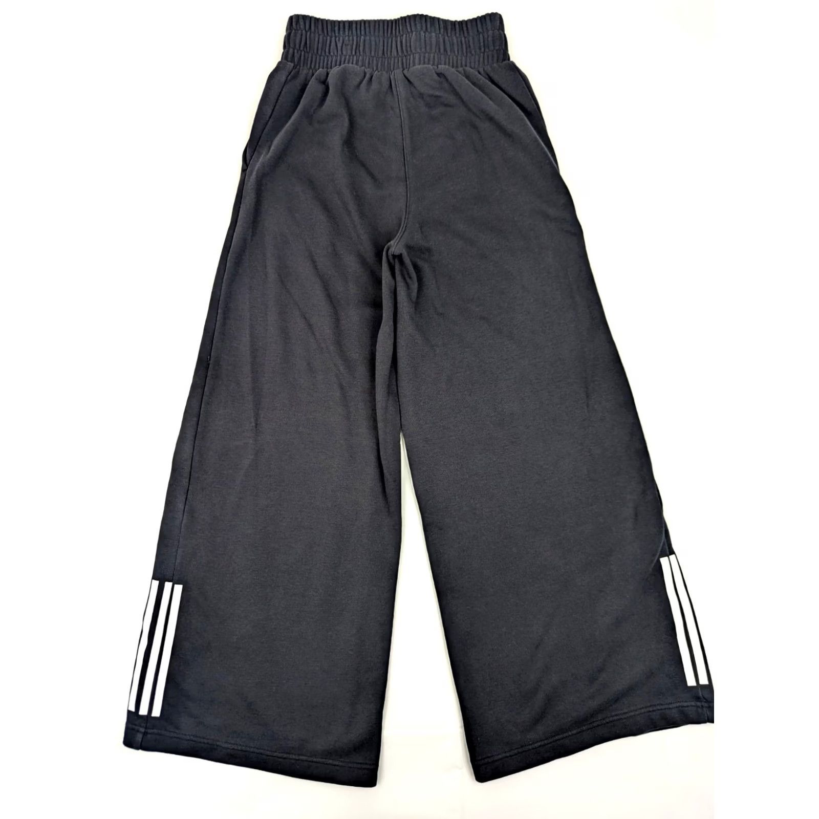 Adidas Adidas Baggy Sweatpant Women XS Black Wide-Leg Striped 3 Stripe Pockets Athleisure City Clubwear Hip Hop Sports Pants Girls Womens XS Black Size 26" / US 2 / IT 38 - 2 Thumbnail