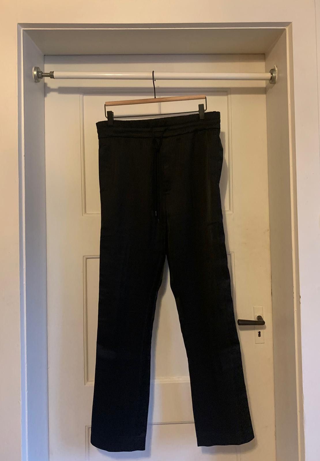CMMN SWDN CMMN SWDN – Black Satin Track Pants Size US 34 / EU 50 - 1 Thumbnail