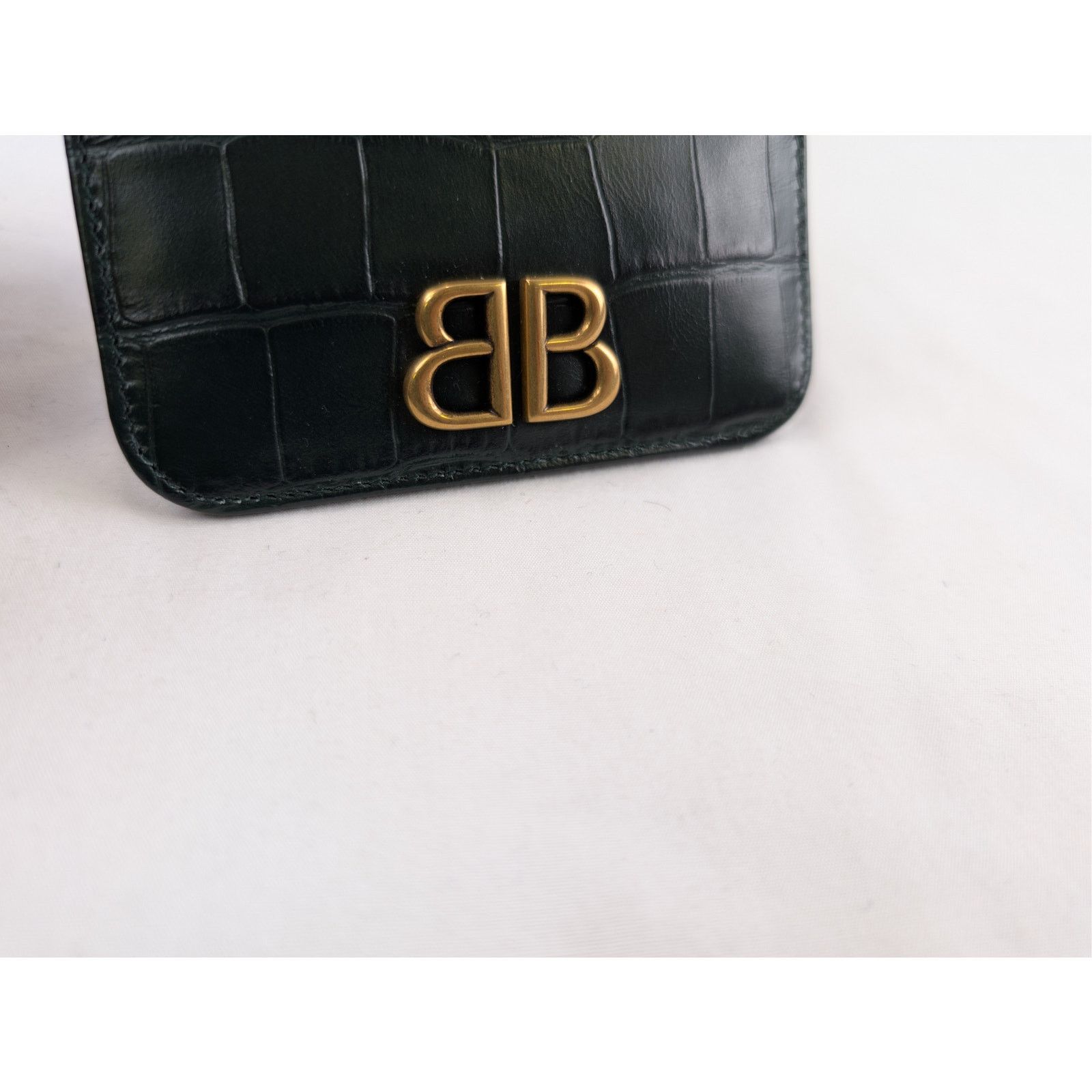 Balenciaga o1rshd1 Size: OS / Puffy Croc Embossed Monaco Card Holder Size ONE SIZE - 10 Thumbnail