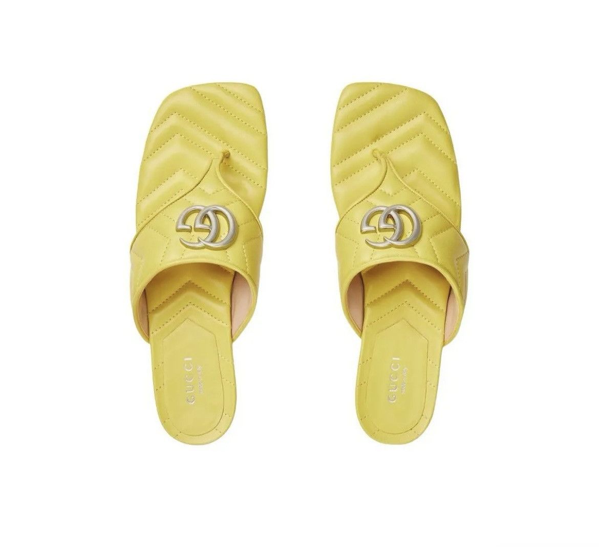 Gucci Gucci Double G Thong Sandal Flip Flop Acid Lime Size US 10 / IT 40 - 2 Thumbnail