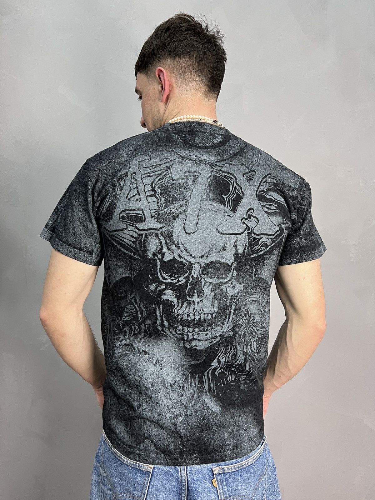 Band Tees × Vintage AVENGED SEVENFOLD Y2K SCULL BAND ROCK TEE Size US M / EU 48-50 / 2 - 9 Thumbnail