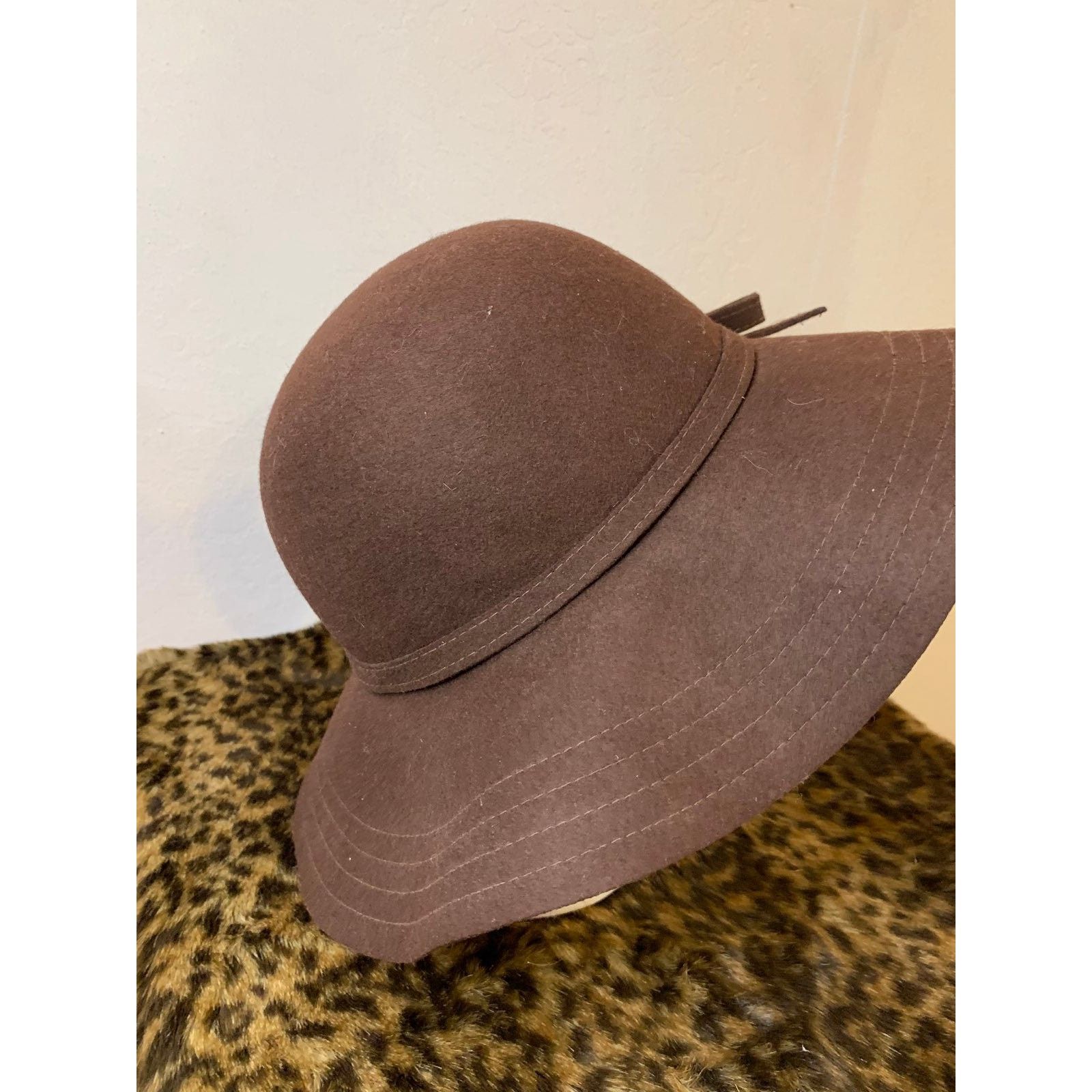 Other Wool Hat Brown Color Women One Size Fit All Size ONE SIZE - 5 Thumbnail