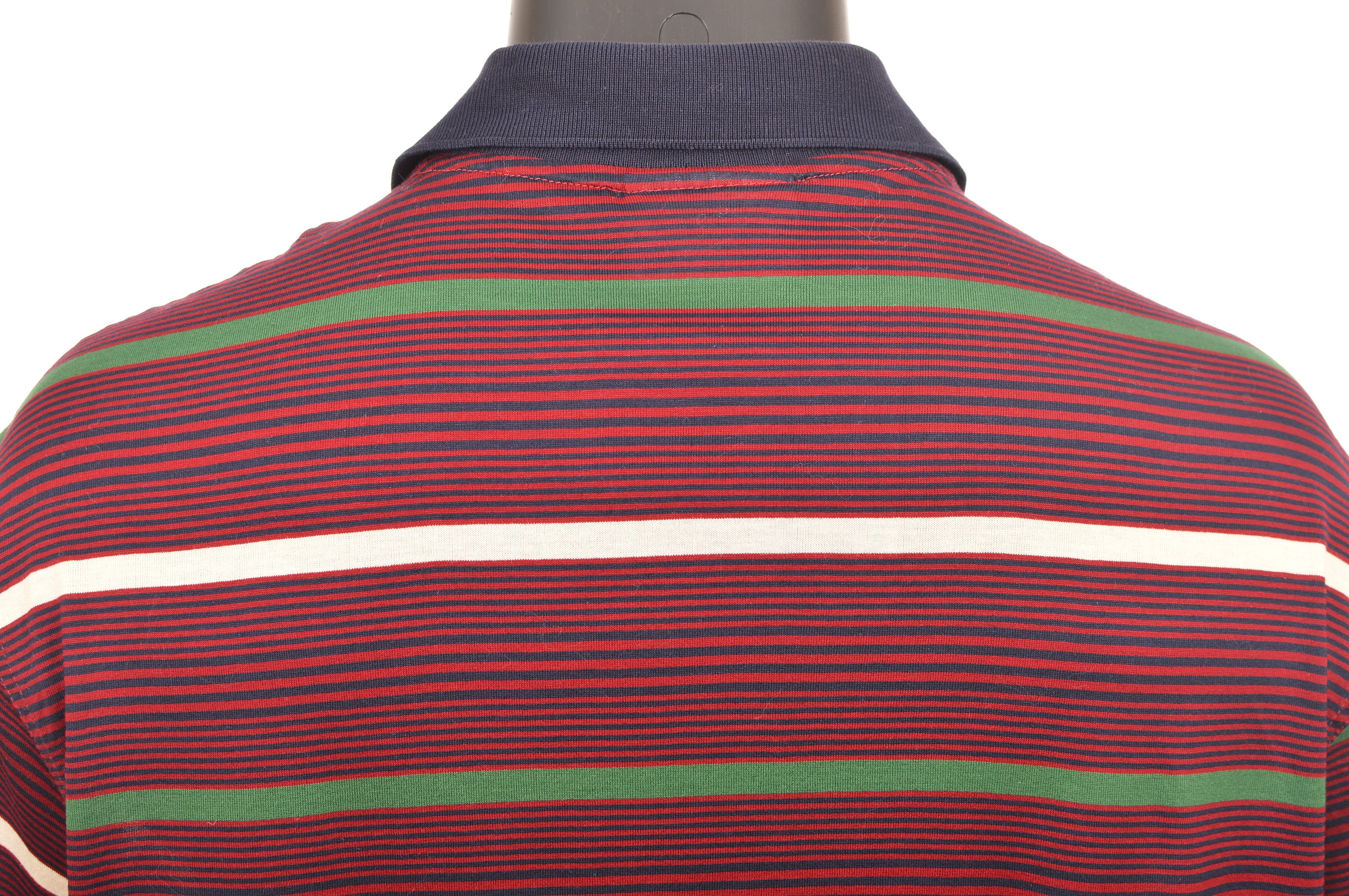 Lacoste Lacoste Vintage Burgundy Striped Polo Shirt Size US XL / EU 56 / 4 - 4 Thumbnail