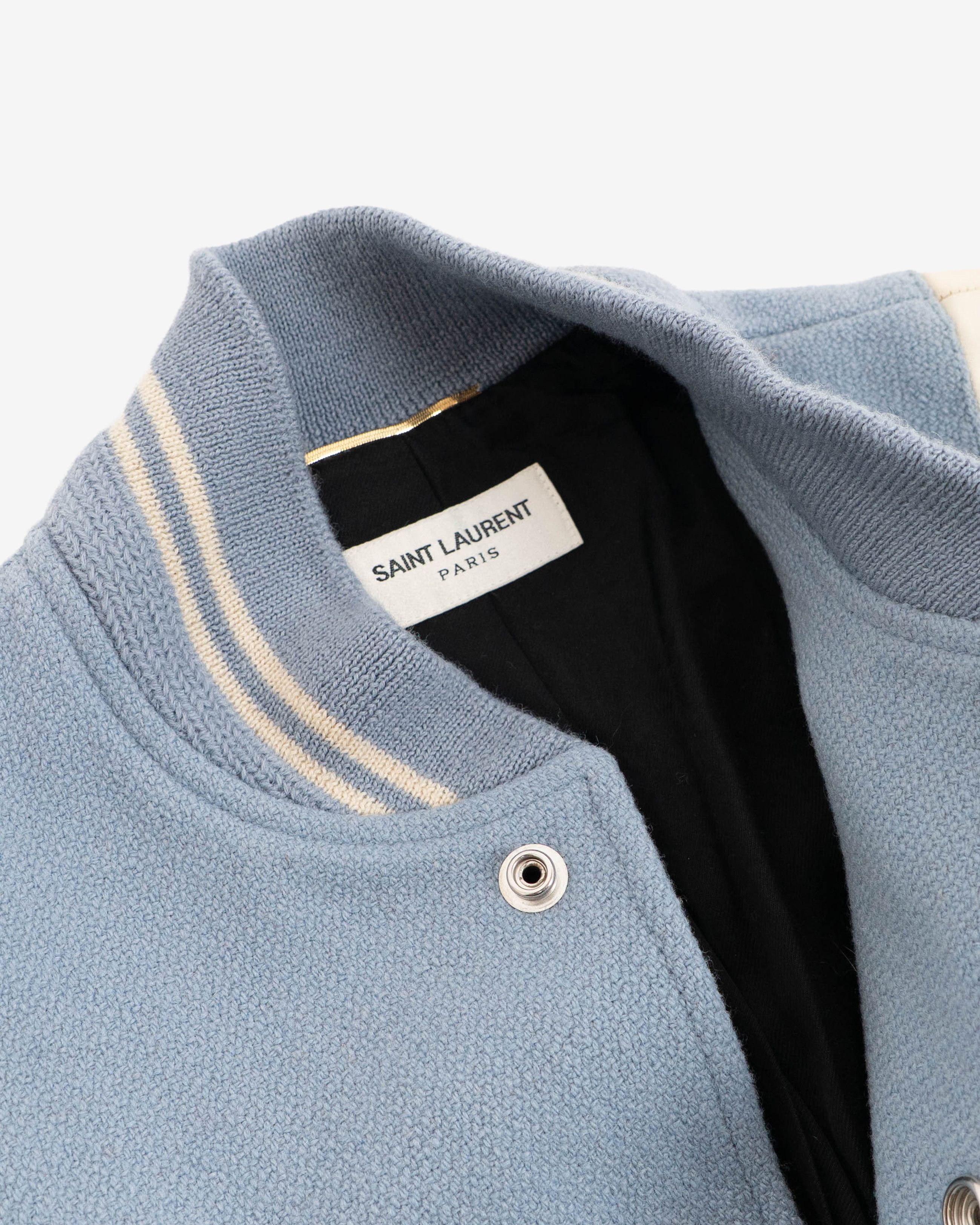 Saint Laurent Paris Baby Blue Teddy Jacket Women's (FW15) Size XS / US 0-2 / IT 36-38 - 3 Thumbnail