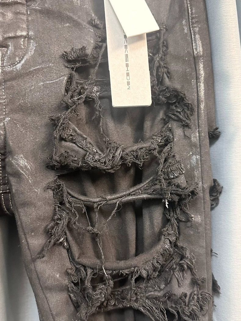 Rick Owens Rick Owens Corrosive wax jeans with holes.-2506 Size US 33 - 3 Thumbnail