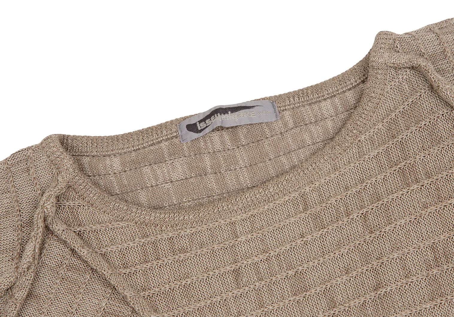 Issey Miyake Beige Patchwork Knit Sweater Size M Size US M / EU 48-50 / 2 - 3 Thumbnail
