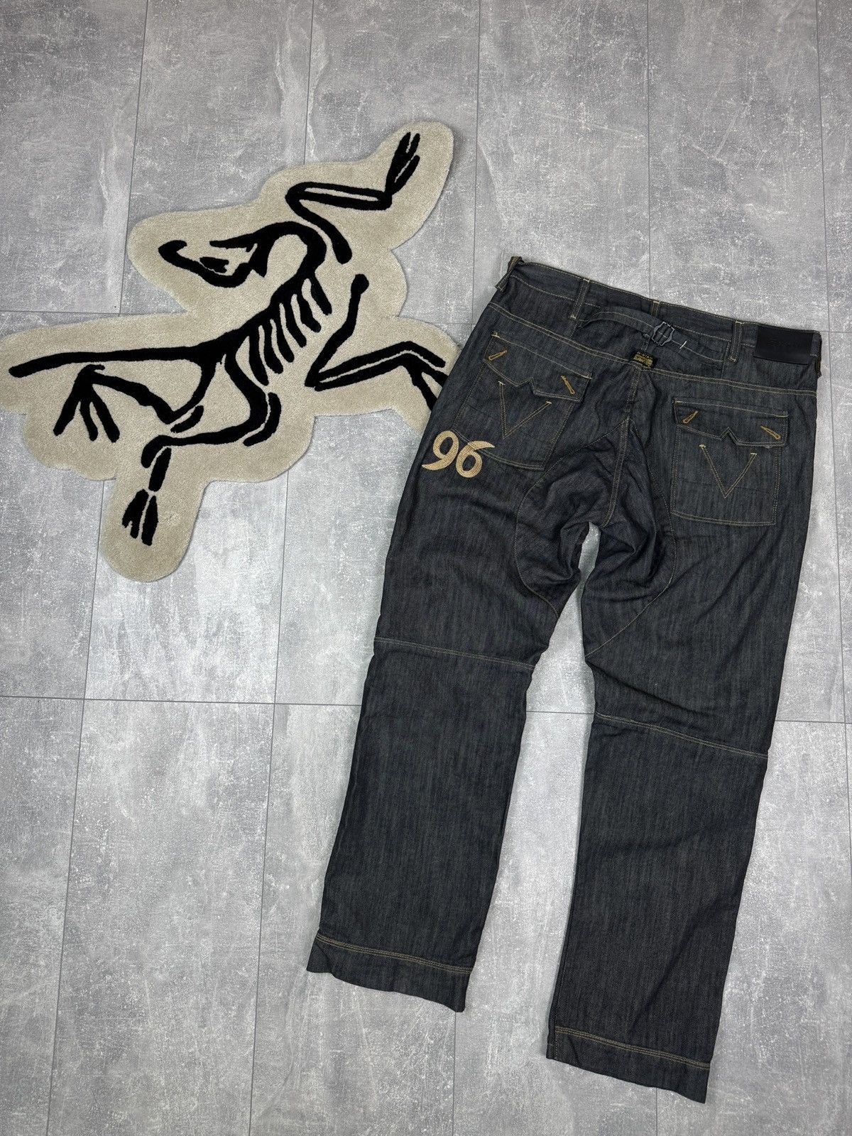 G-Star × Vintage Mens Vintage G star raw 96 jeans denim pants heritage embro Size US 36 / EU 52 - 1 Thumbnail