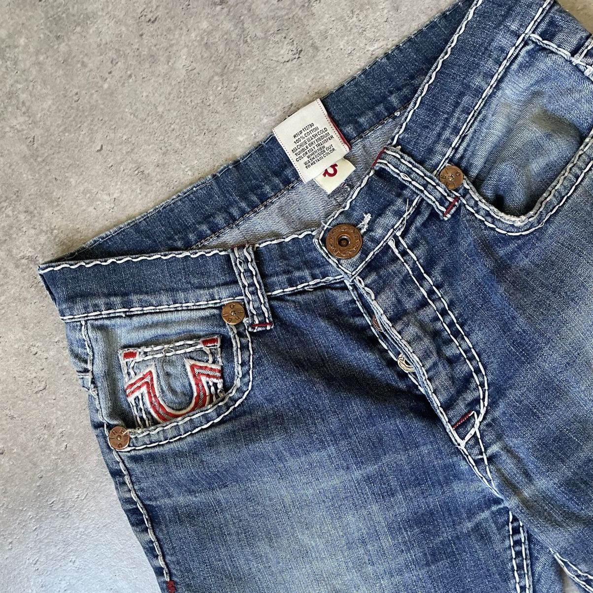 True Religion × Vintage Vintage True Religion Rainbow Bobby Straight Fit Pants Size US 30 / EU 46 - 5 Thumbnail