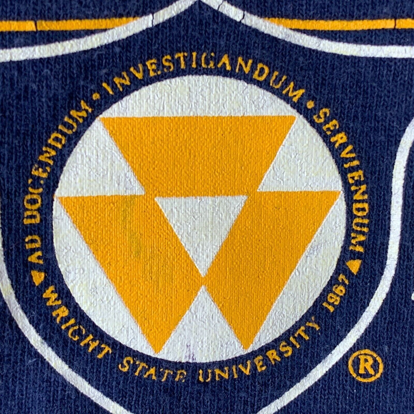 Vintage Vintage 90s Wright State University Raiders T Shirt Blue L Size US L / EU 52-54 / 3 - 7 Thumbnail