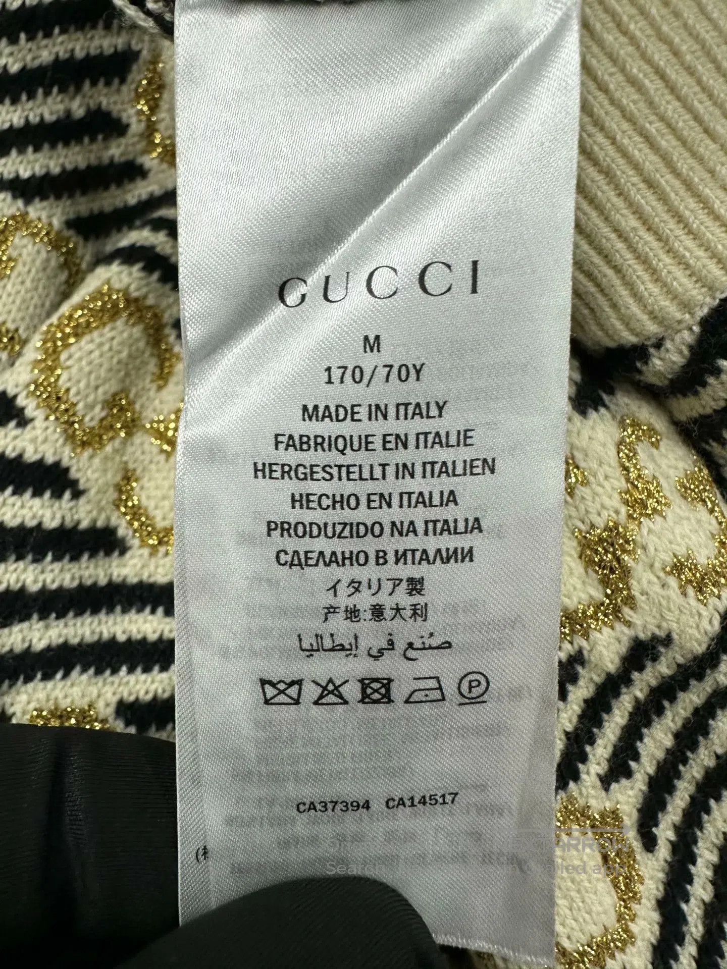 Gucci Guicci size M Khaki Color Golden Thread Double G Letter Lo Size 25" / US 0 / IT 36 - 6 Thumbnail
