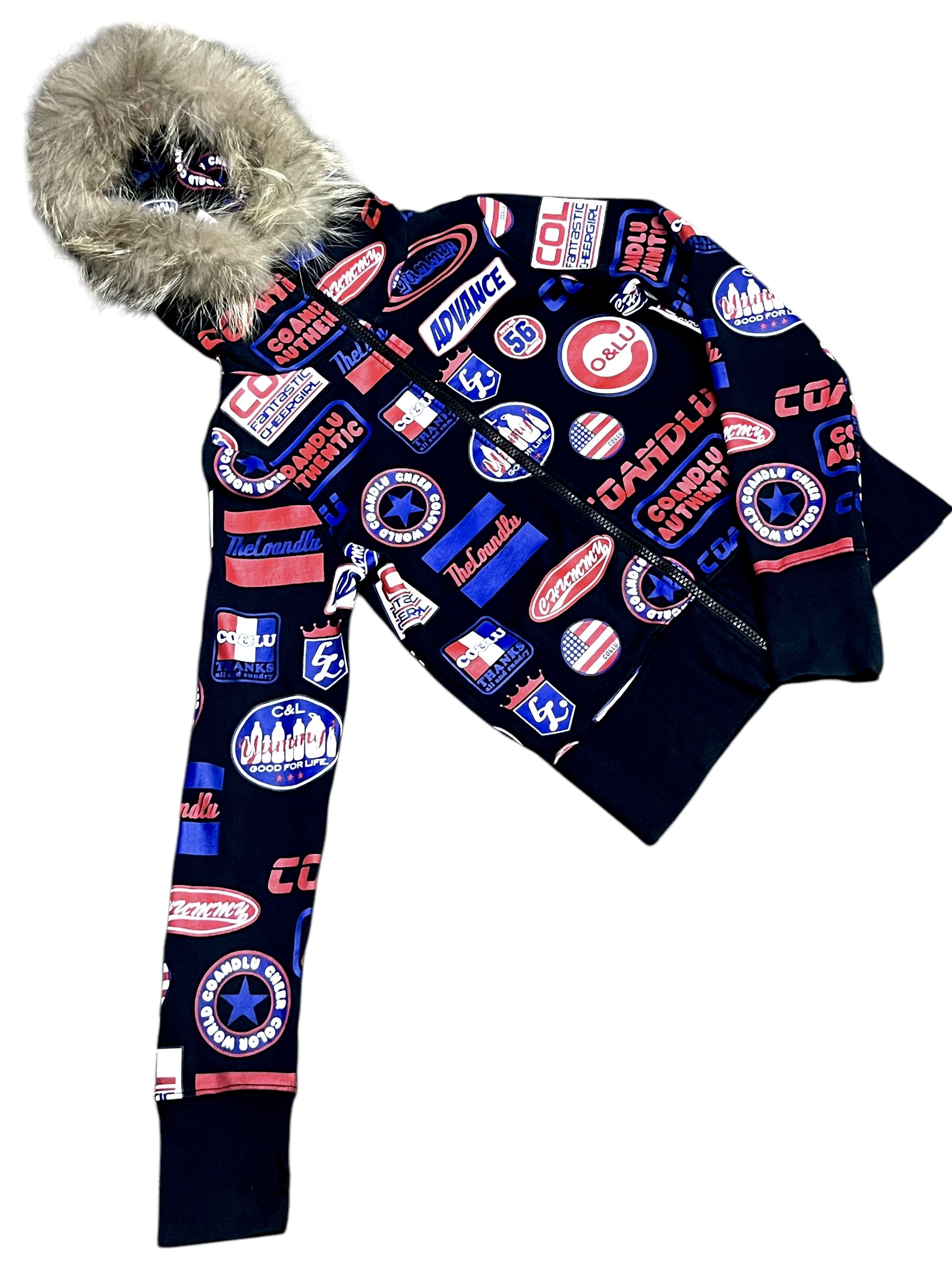 Other DOPE Est. 90’s FANTASTIC CHEERGIRL All Over Print Fur Hoodie Size XS / US 0-2 / IT 36-38 - 9 Thumbnail