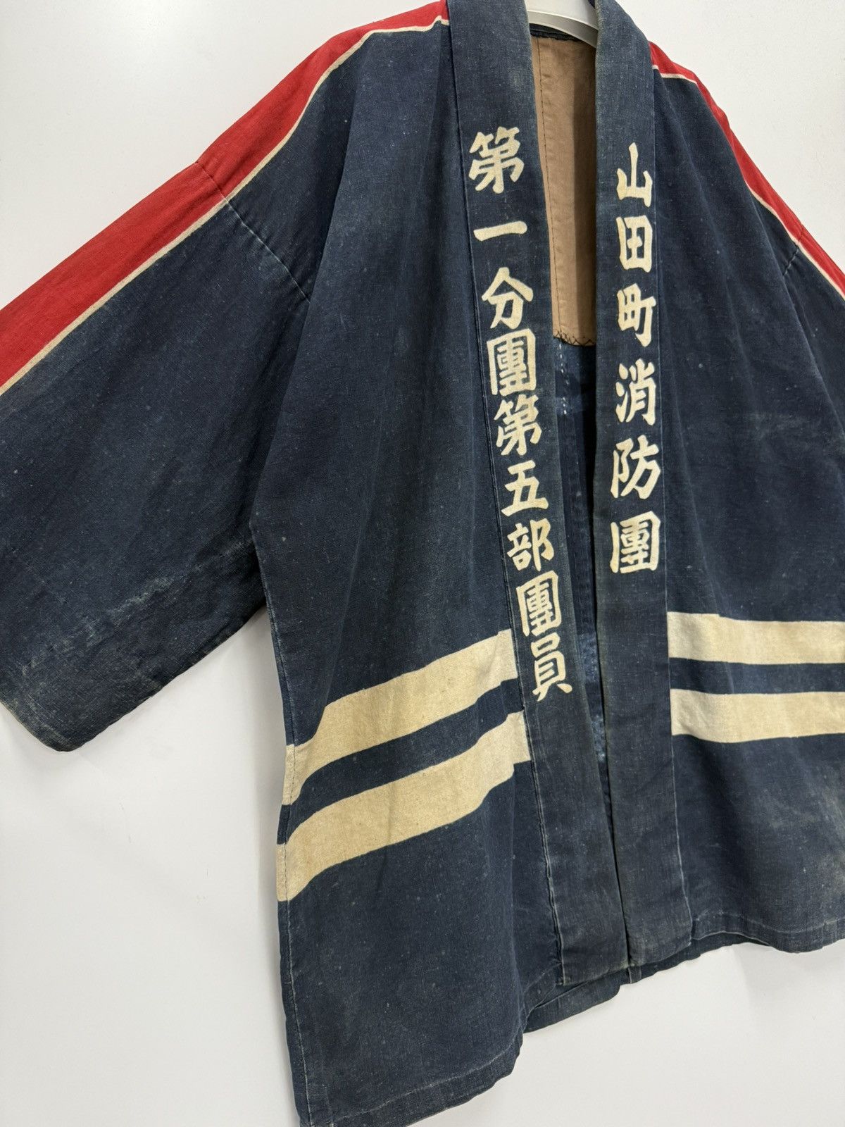 Japanese Brand 🔥 1960s Indigo Japan Fireman Hanten Jacket from Hongo 本郷村 Size US L / EU 52-54 / 3 - 4 Thumbnail