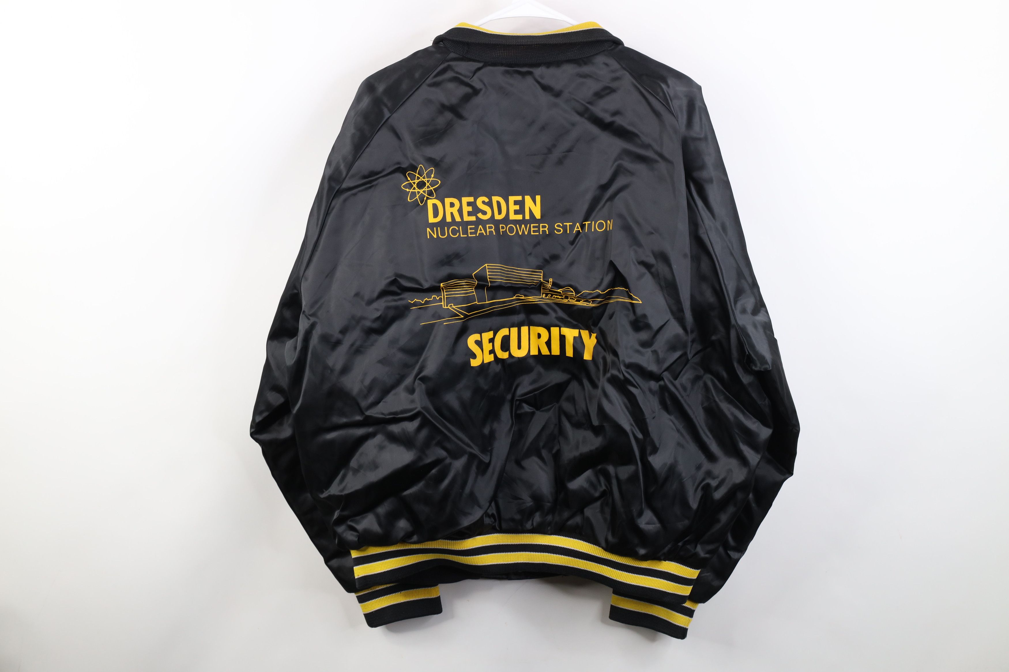 Vintage Vintage 70s Nuclear Power Station Security Satin Jacket USA Size US XL / EU 56 / 4 - 15 Thumbnail