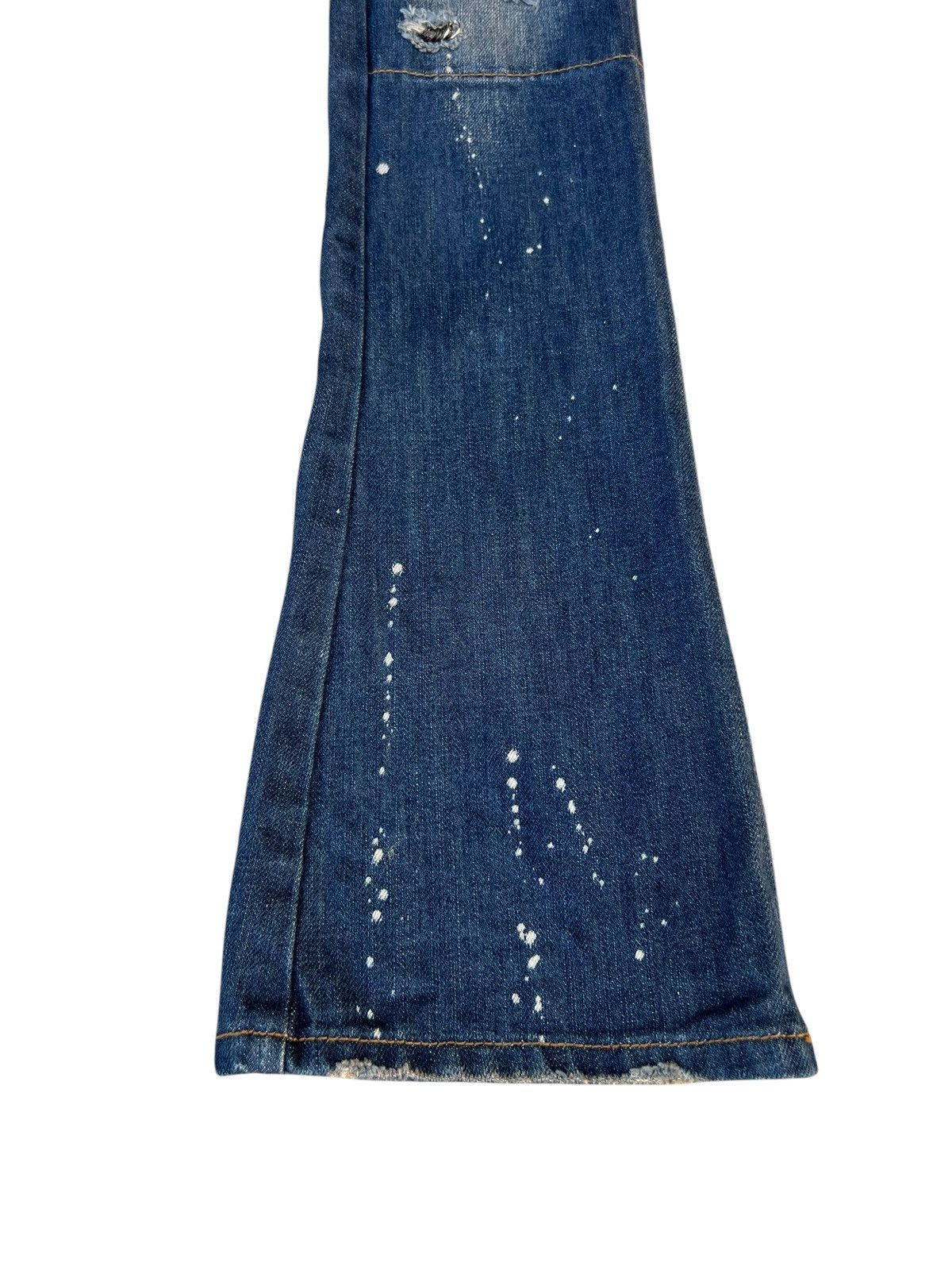 If Six Was Nine × Japanese Brand × Le Grande Bleu (L.G.B.) Material Girl Japan Distressed Denim Super Flare Jeans Size 26" / US 2 / IT 38 - 10 Thumbnail