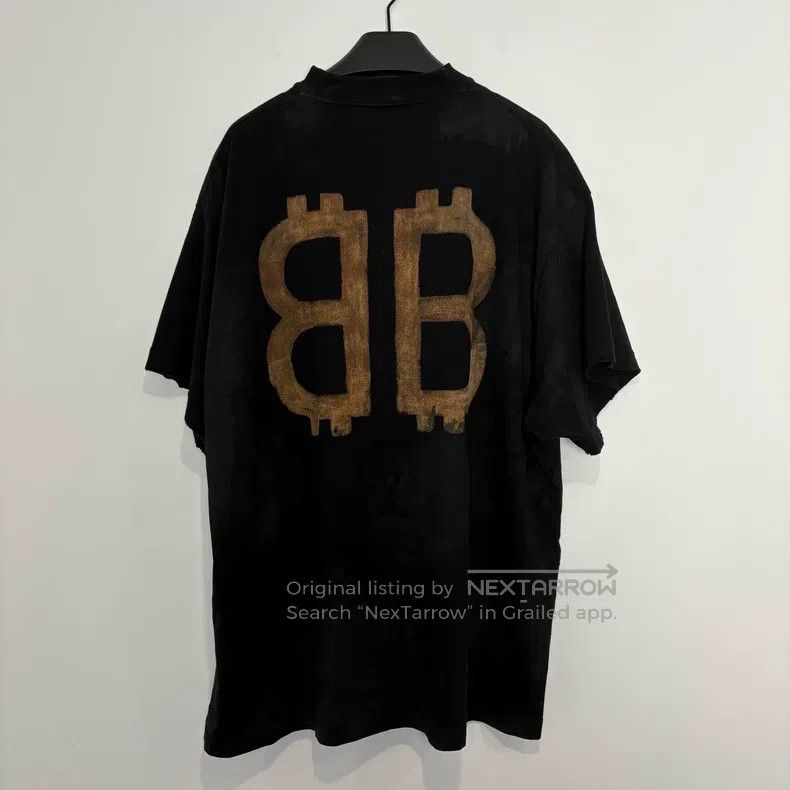 Balenciaga Balenciaga Black Distressed Mud Stained Double B Bitcoin S Size US S / EU 44-46 / 1 - 2 Thumbnail