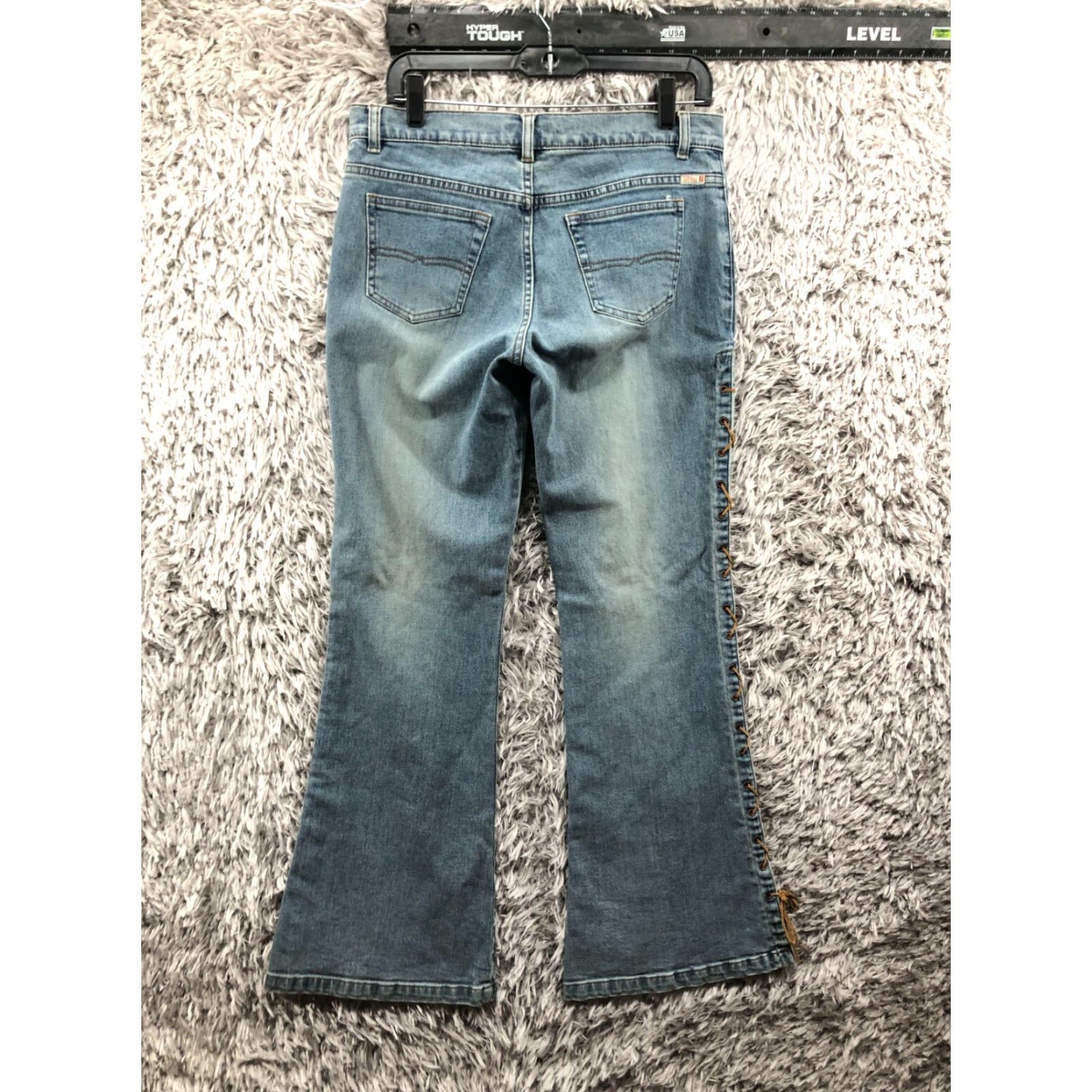 Buffalo David Bitton Buffalo David Bitton Jeans Womens Flared Regular 31 Blue Denim 5-Pocket Mid Rise Button Zipper Belt Loops Jeans Type Size 24" / US 00 / IT 34 - 6 Thumbnail