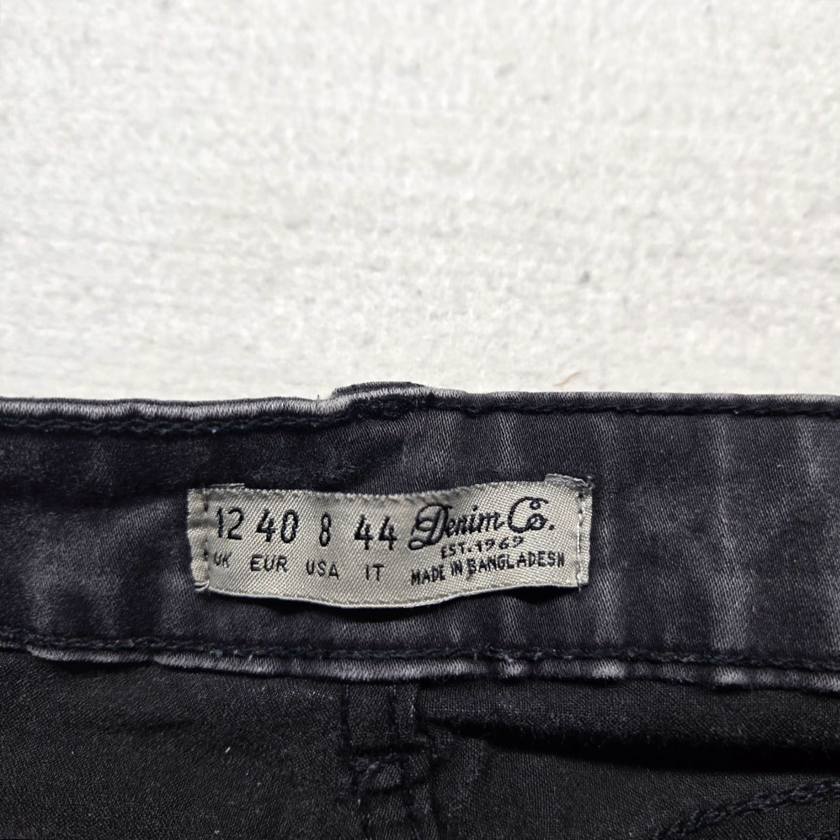Denim & Co. Denim & Co. Black Slacks Pants Denim Adult Women's Size 8 Dress Pants, Straight Leg, Pockets, Polyester Spandex, Regular, Black, Pants, Women Size 30" / US 8 / IT 44 - 4 Thumbnail