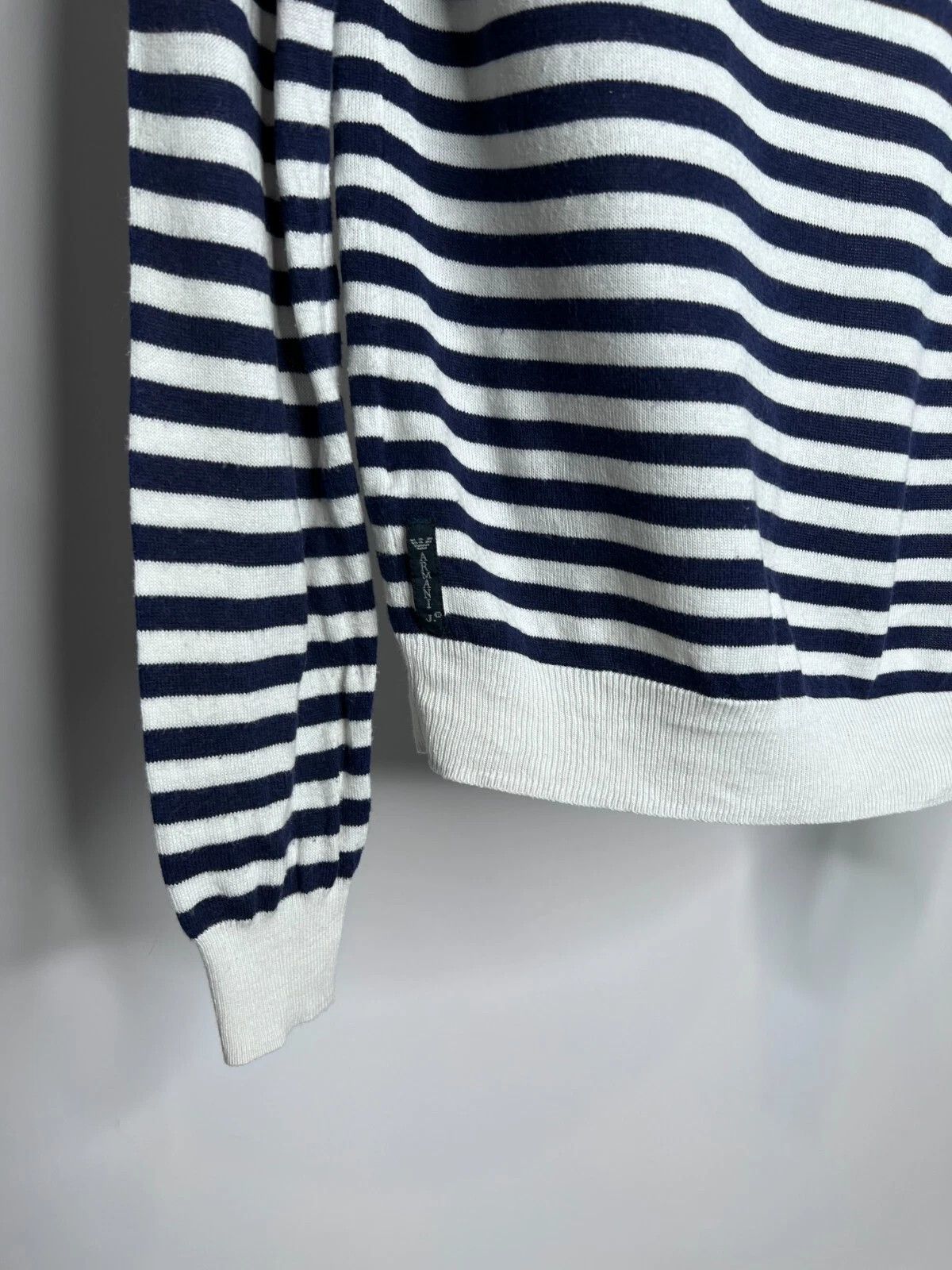 Armani Armani Jeans Womens Striped V-Neck Cotton Cardigan Size S-M Size S / US 4 / IT 40 - 11 Thumbnail