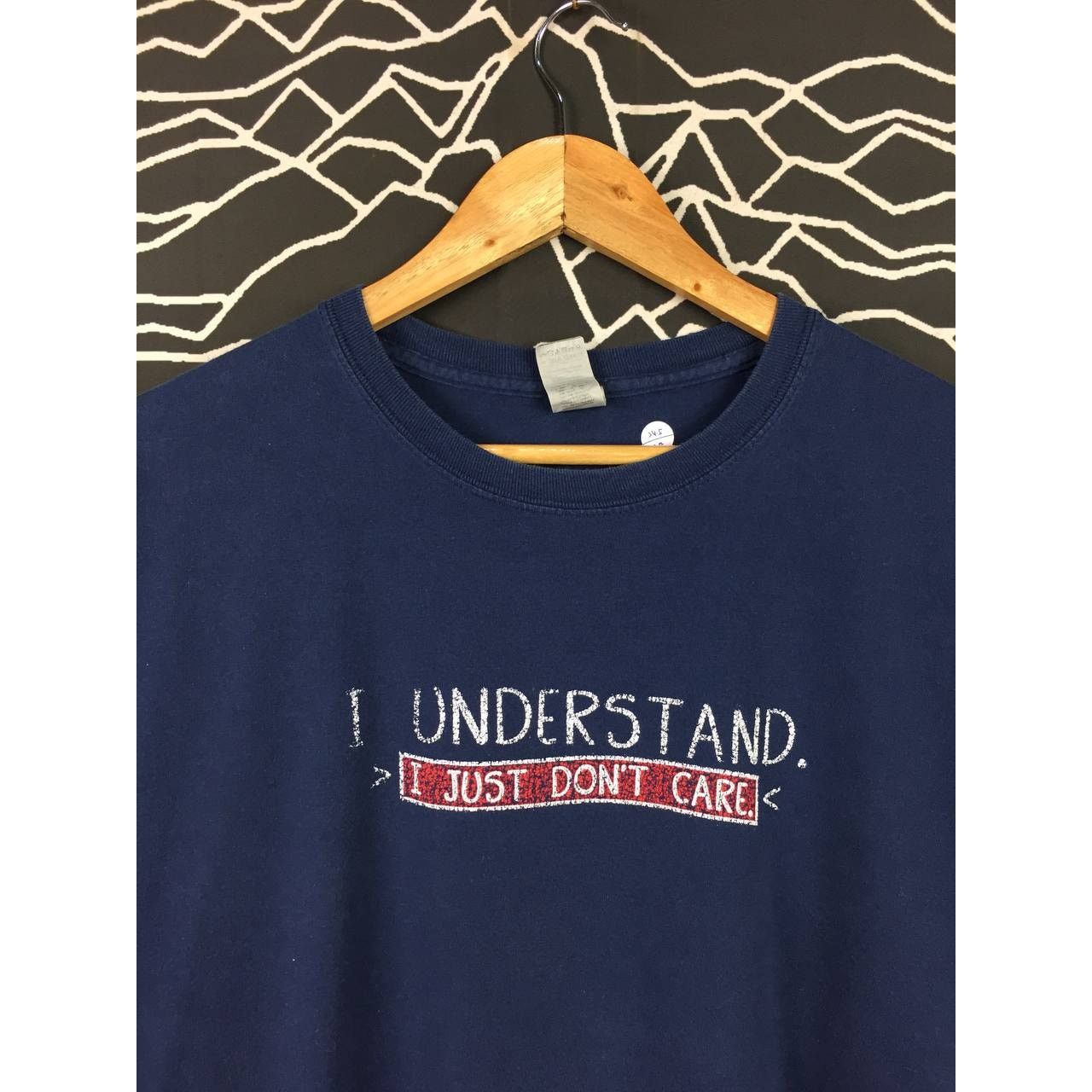 Gildan × Vintage Vtg I Understand I Just Don't Care Wording Statement Tee Size US XL / EU 56 / 4 - 3 Thumbnail