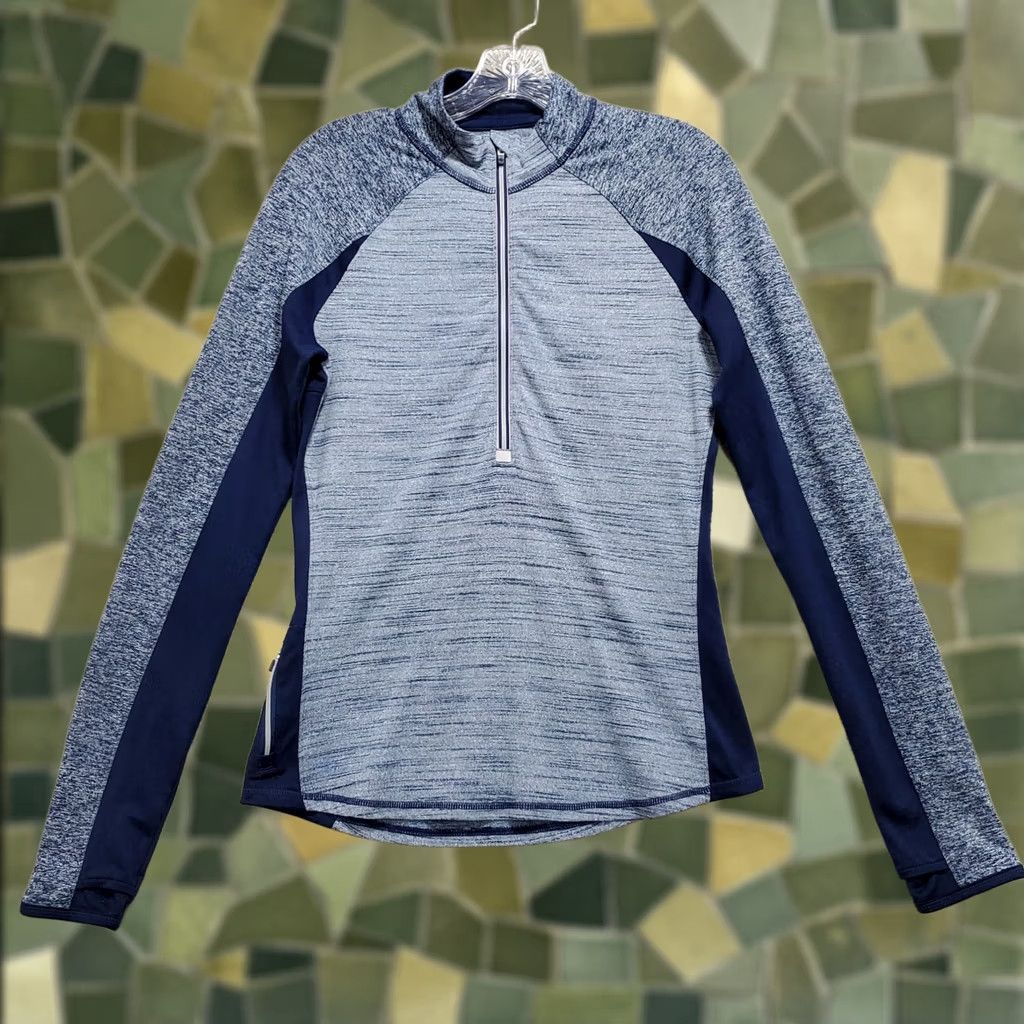 Athleta Athleta Snowscape Jacket Women's Small Blue Polyester Stretch Half Zip Mock Neck Jacket Size S / US 4 / IT 40 - 1 Thumbnail