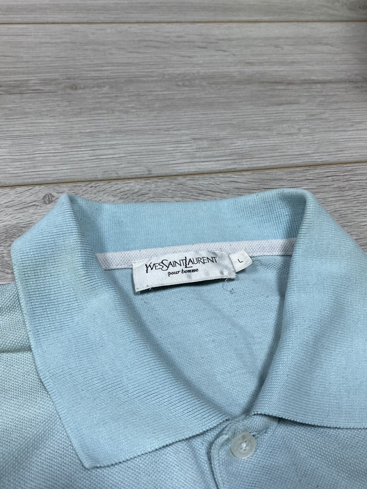 Yves Saint Laurent Yves Saint Laurent pour homme YSL big logo polo stripes Size US L / EU 52-54 / 3 - 5 Thumbnail