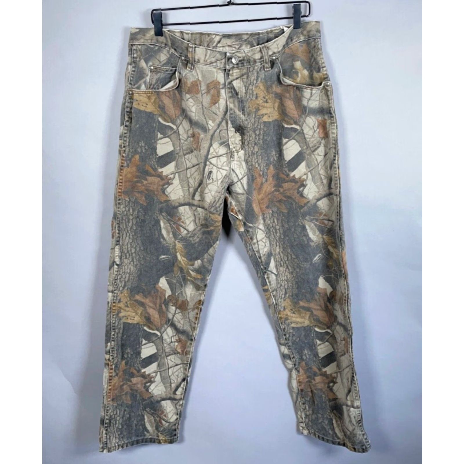 Wrangler VINTAGE Wrangler Pro Gear Men’s Jeans 36 x 30 High Rise Straight Fit Cotton Denim Camouflage Realtree Green Size US 36 / EU 52 - 2 Thumbnail
