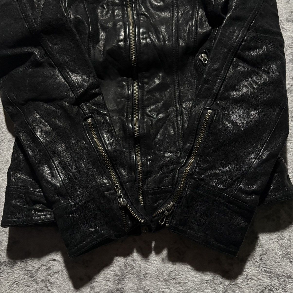 GOSTAR DE FUGA Gostar De Fuga Multi Zip Leather Jacket Black | Size 44 Size US XS / EU 42 / 0 - 4 Thumbnail