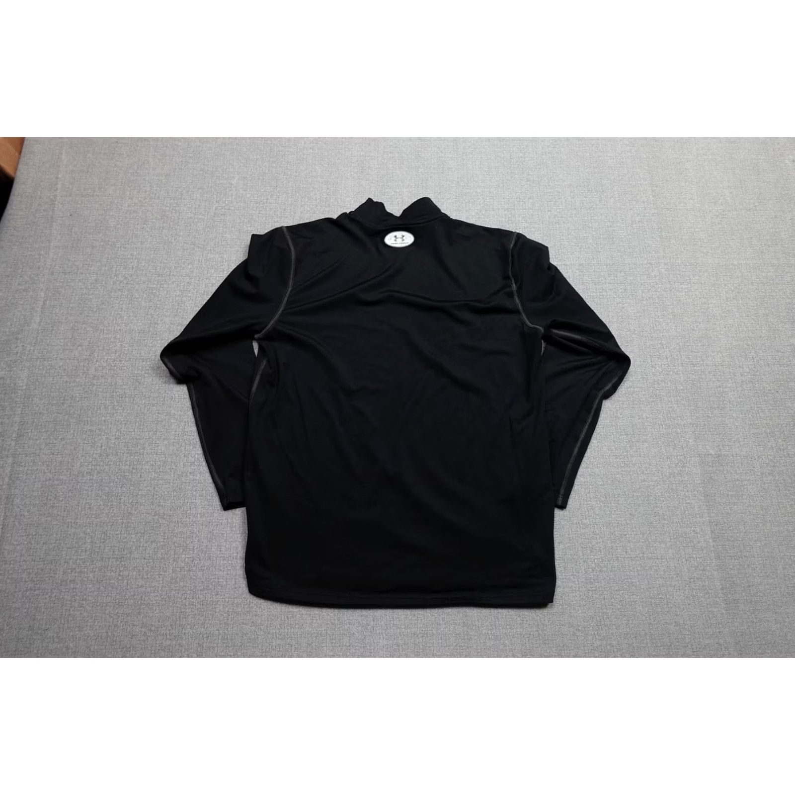 Under Armour Under Armour ColdGear Shirt Mens L Black Mock Neck Thermal Athletic Base Layer Long Sleeve Size US L / EU 52-54 / 3 - 5 Thumbnail