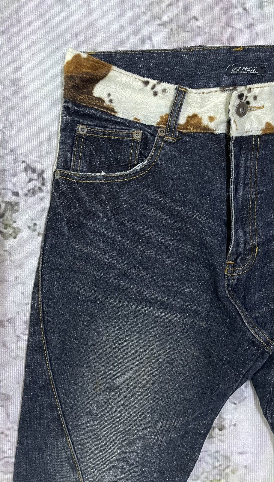 If Six Was Nine × Japanese Brand × Vintage Distressed Japan Jeans Cattle Drive Velvet Back Pocket Size US 31 - 5 Thumbnail