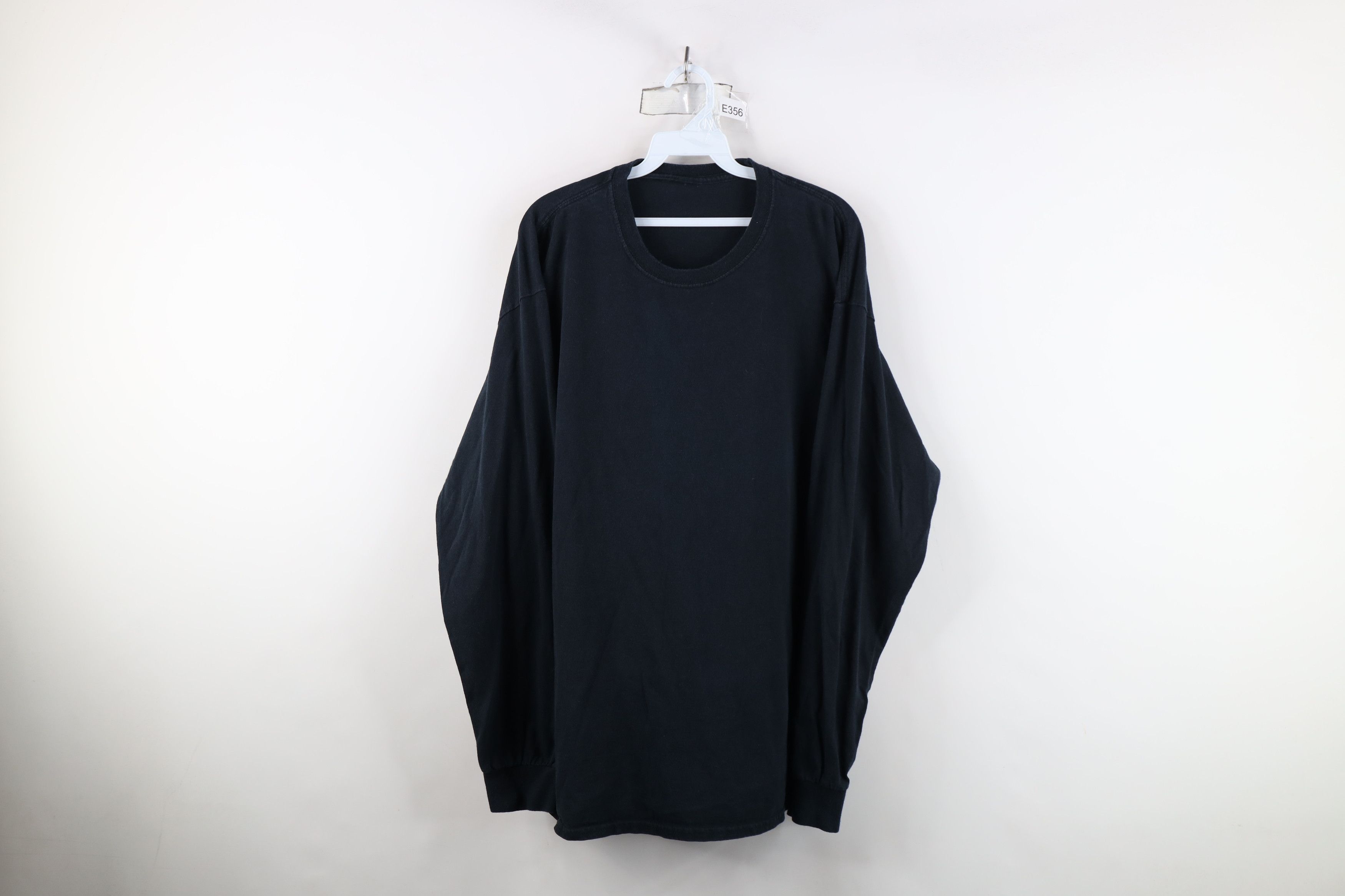 Vintage Vintage 90s Streetwear Cotton Long Sleeve T-Shirt Black Size US XL / EU 56 / 4 - 1 Thumbnail