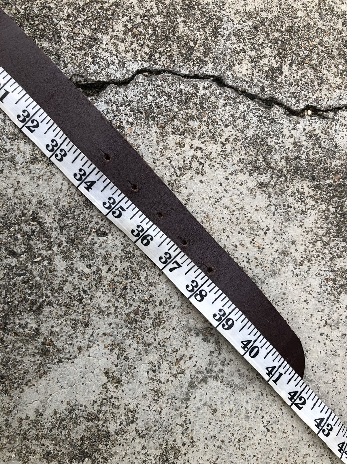 Leather LEATHER BUCKLE BELT Size 34 - 6 Thumbnail