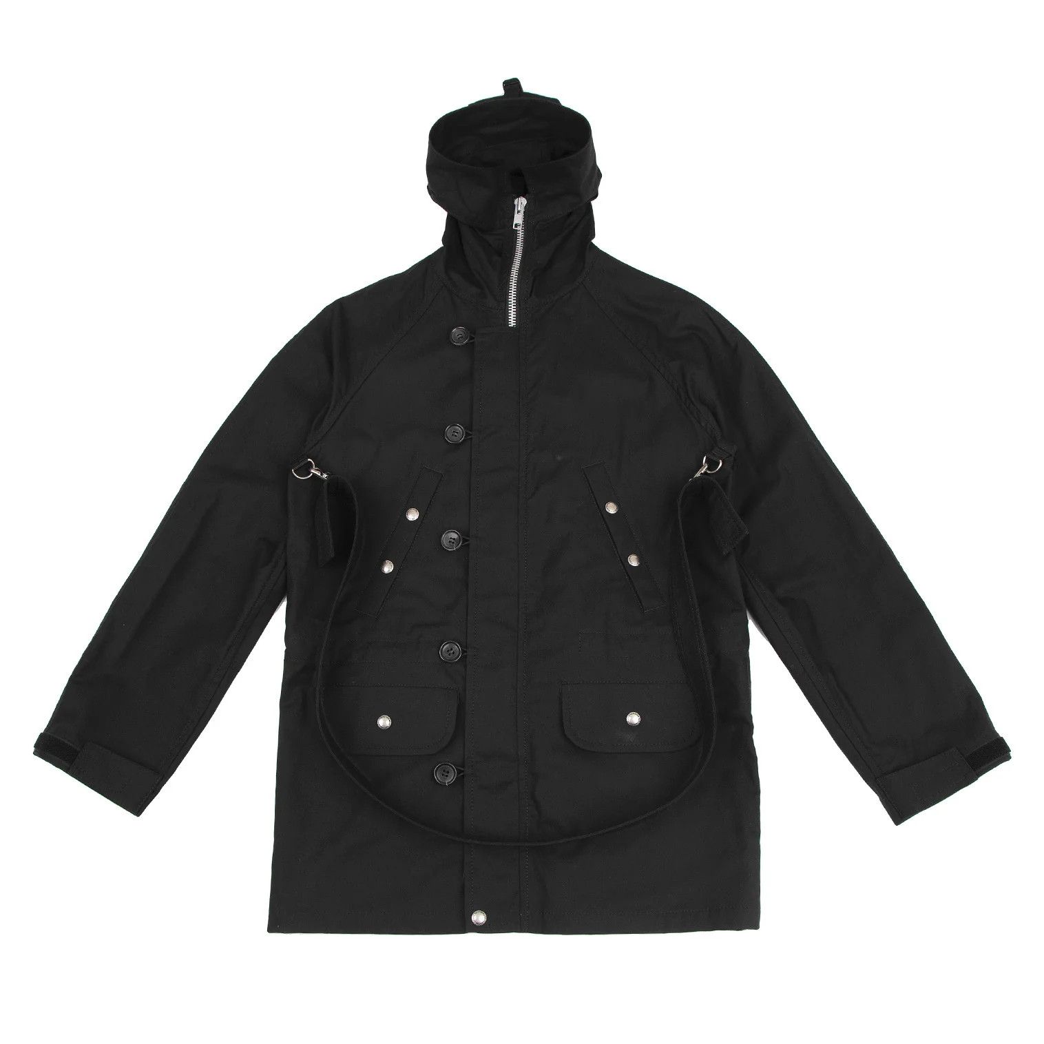 Junya Watanabe Cotton Belted Design Mountain Parka in Black, Size M Size US M / EU 48-50 / 2 - 1 Thumbnail