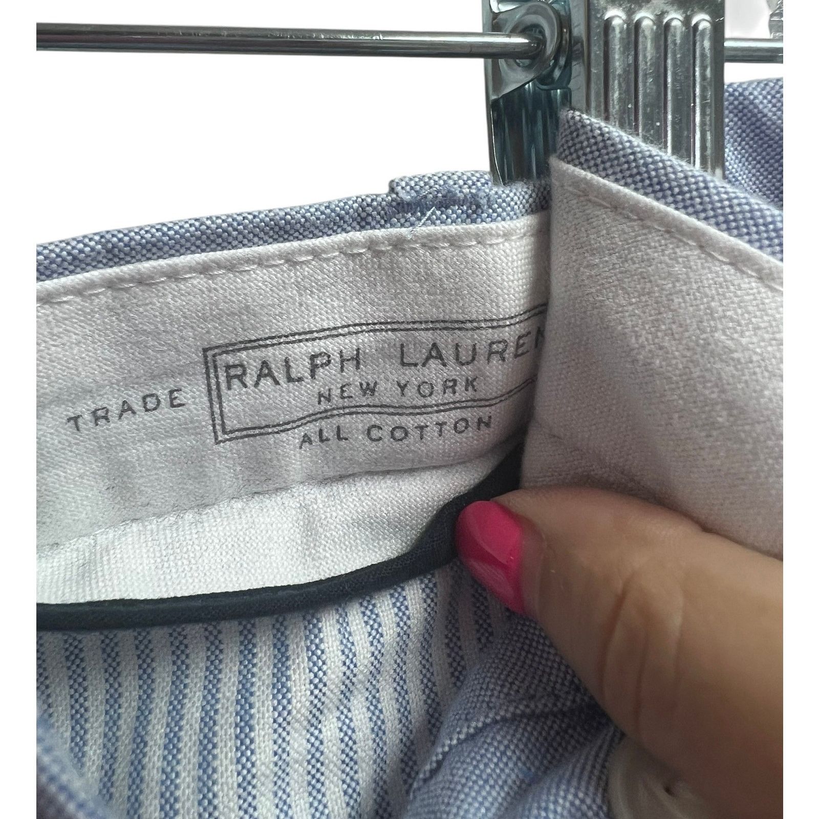 Ralph Lauren Polo by Ralph Lauren New York Light Blue Oxford Shorts Size US 38 / EU 54 - 7 Thumbnail