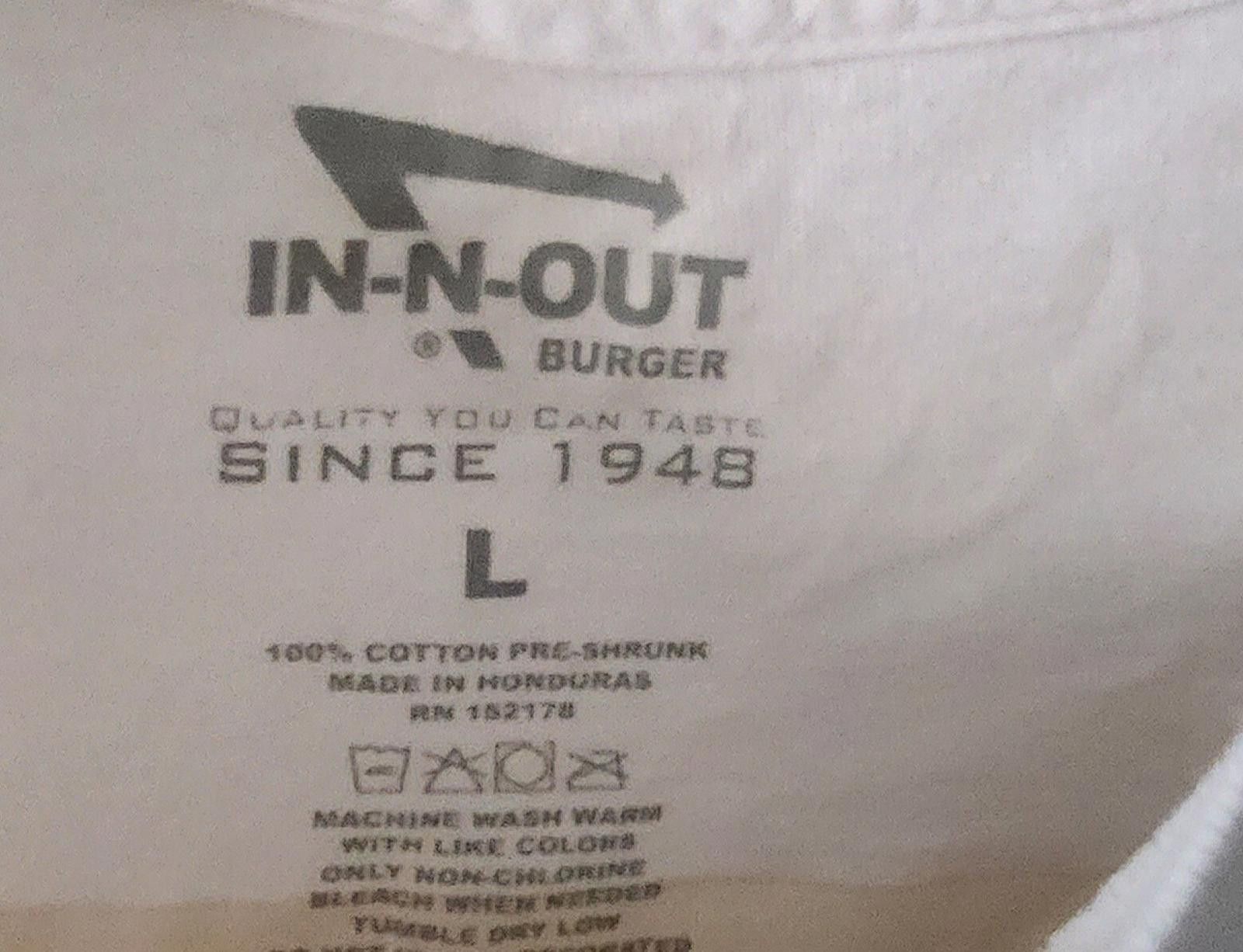 Designer In N Out Burger Shirt Mens Size L White 2018 70th Size US L / EU 52-54 / 3 - 2 Thumbnail