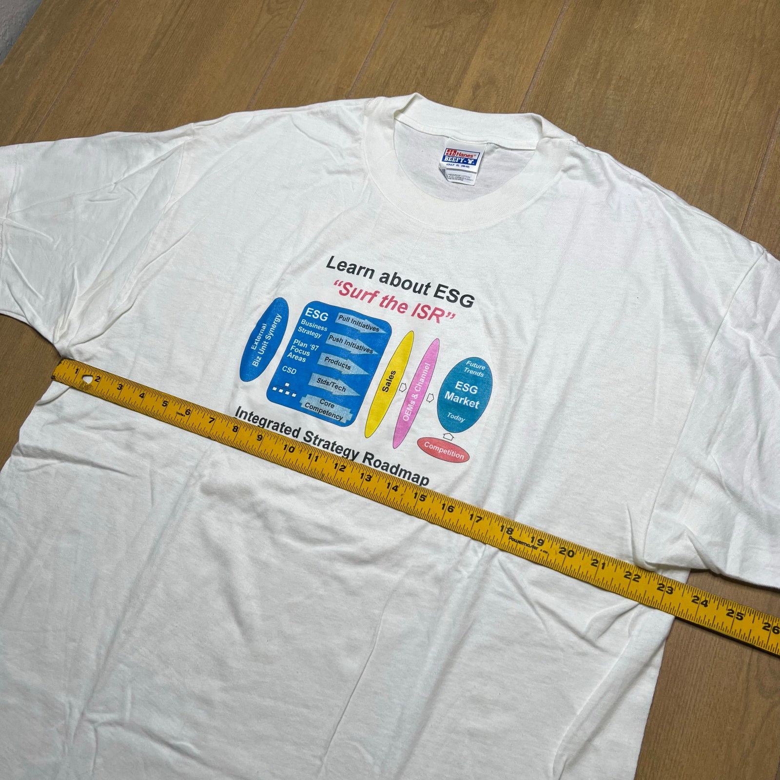 Hanes Vintage Hanes Beefy-T ESG Surf The ISR T Shirt Mens XL 90s Size US XL / EU 56 / 4 - 7 Thumbnail