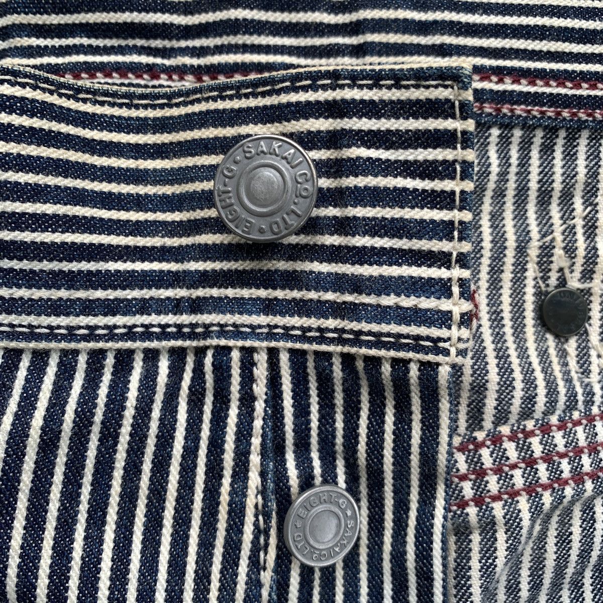 EIGHT-G Vintage Eight-G Hickory Carpenter Double Knee Pants Size US 31 - 6 Thumbnail