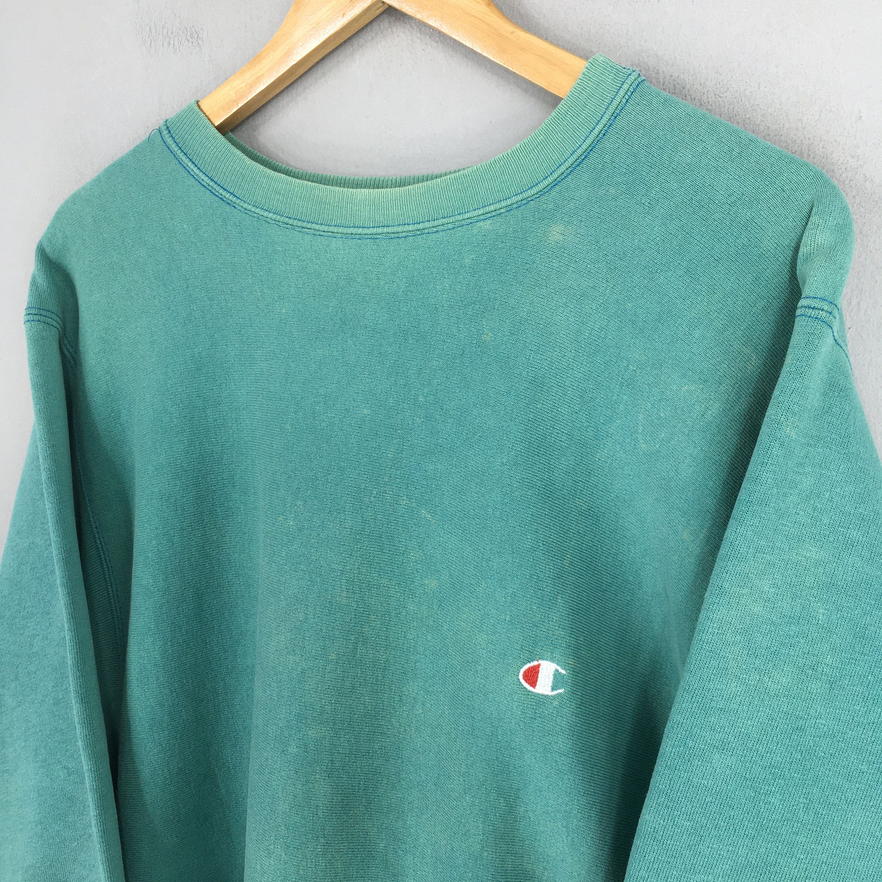Champion Vintage Champion Reverse Weave Green Crewneck Sweatshirt XL Size US XL / EU 56 / 4 - 3 Thumbnail