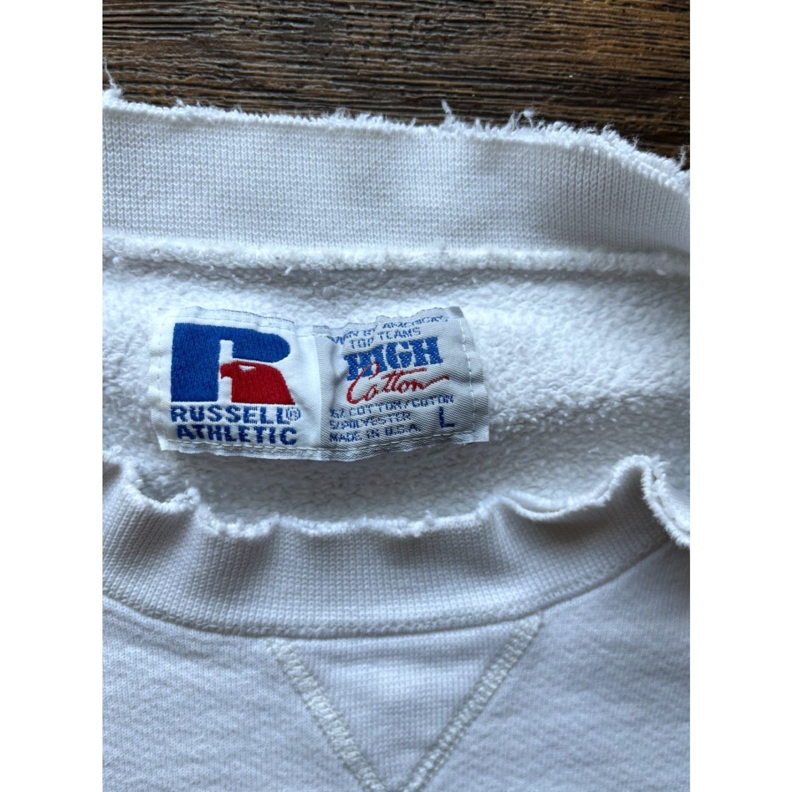 Russell Athletic VINTAGE Russell Athletic Men's Sweatshirt White Gonzaga L College NCAA USA West Crew Neck Pullover Logo Graphic Print Size US L / EU 52-54 / 3 - 3 Thumbnail