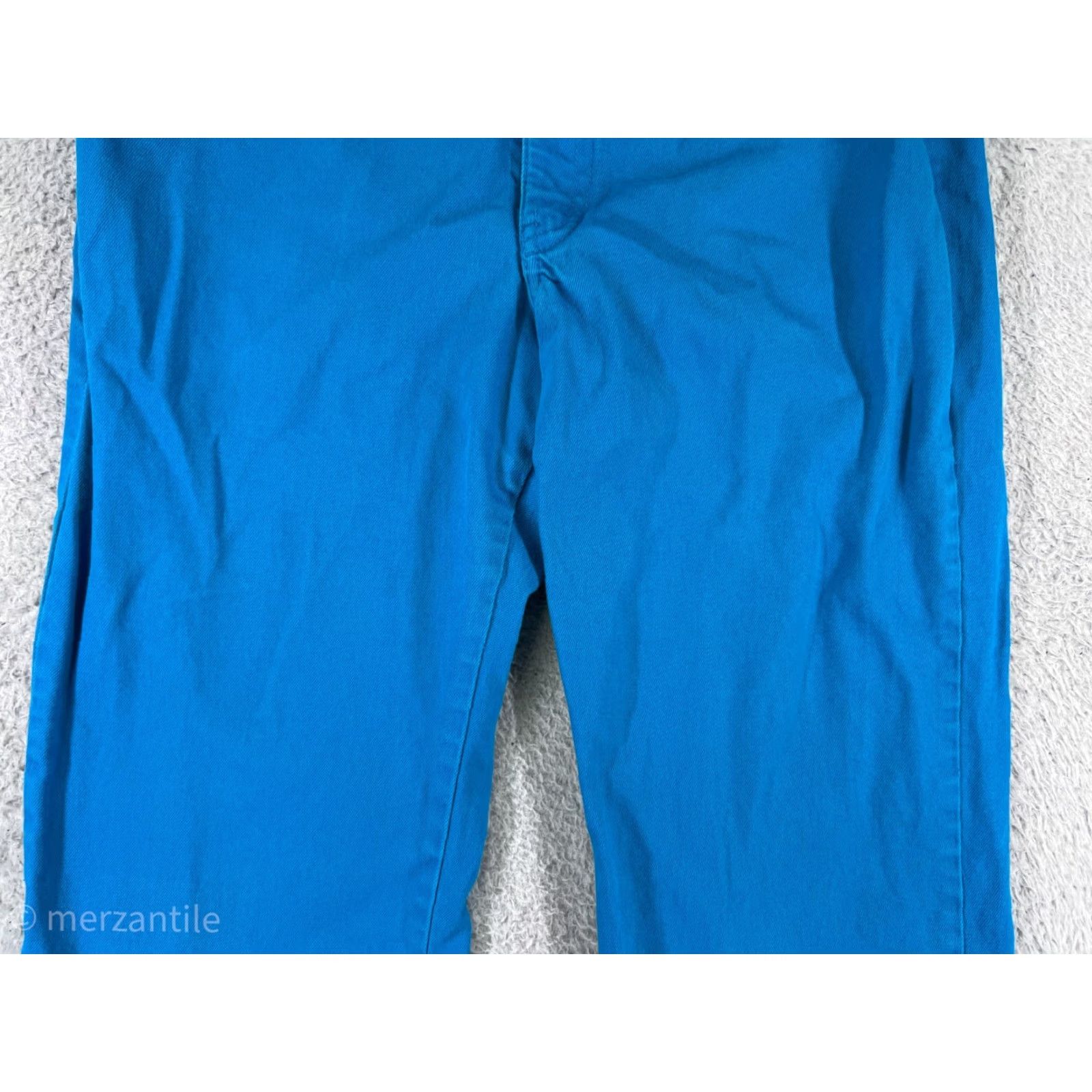 Vintage Monroe and Main Pants 12 Blue 100% Cotton Twill Capri Wide-Leg Relaxed Floral Crop Pockets Stretch American Designer Womens Size 34" / US 12 / IT 48 - 7 Thumbnail