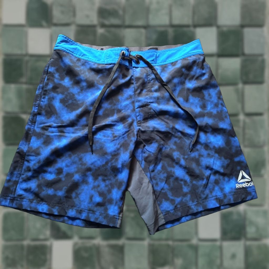 Reebok Reebok Mens Board Shorts Swim Trunks Blue M Medium M Men Bottom Swimsuit Swimwear Blue Board Shorts Size US 31 - 1 Thumbnail