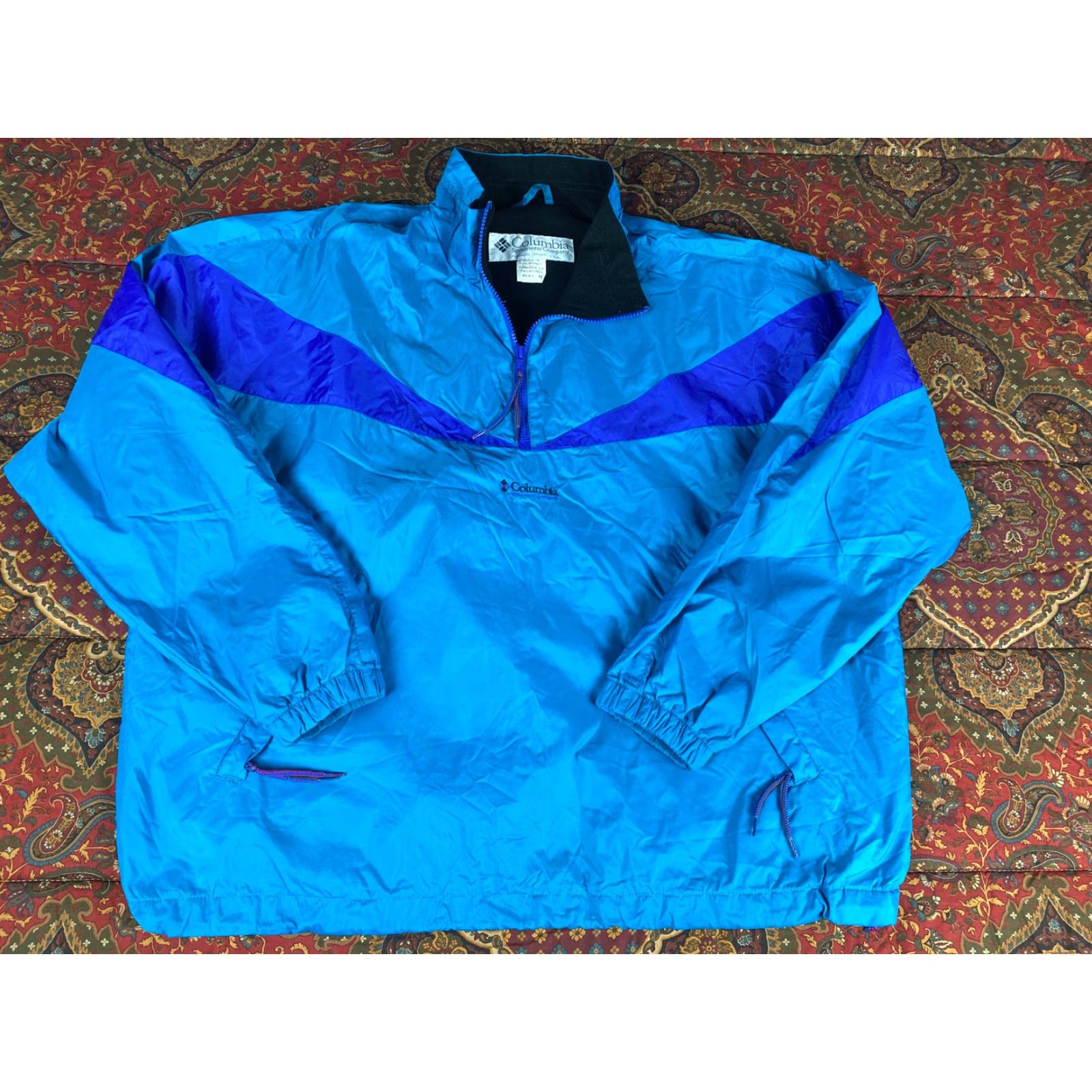 Vintage VINTAGE Columbia Sportswear Anorak 1/4 Zip Jacket Windbreaker XL Blue 90s Mens Size US XL / EU 56 / 4 - 2 Thumbnail