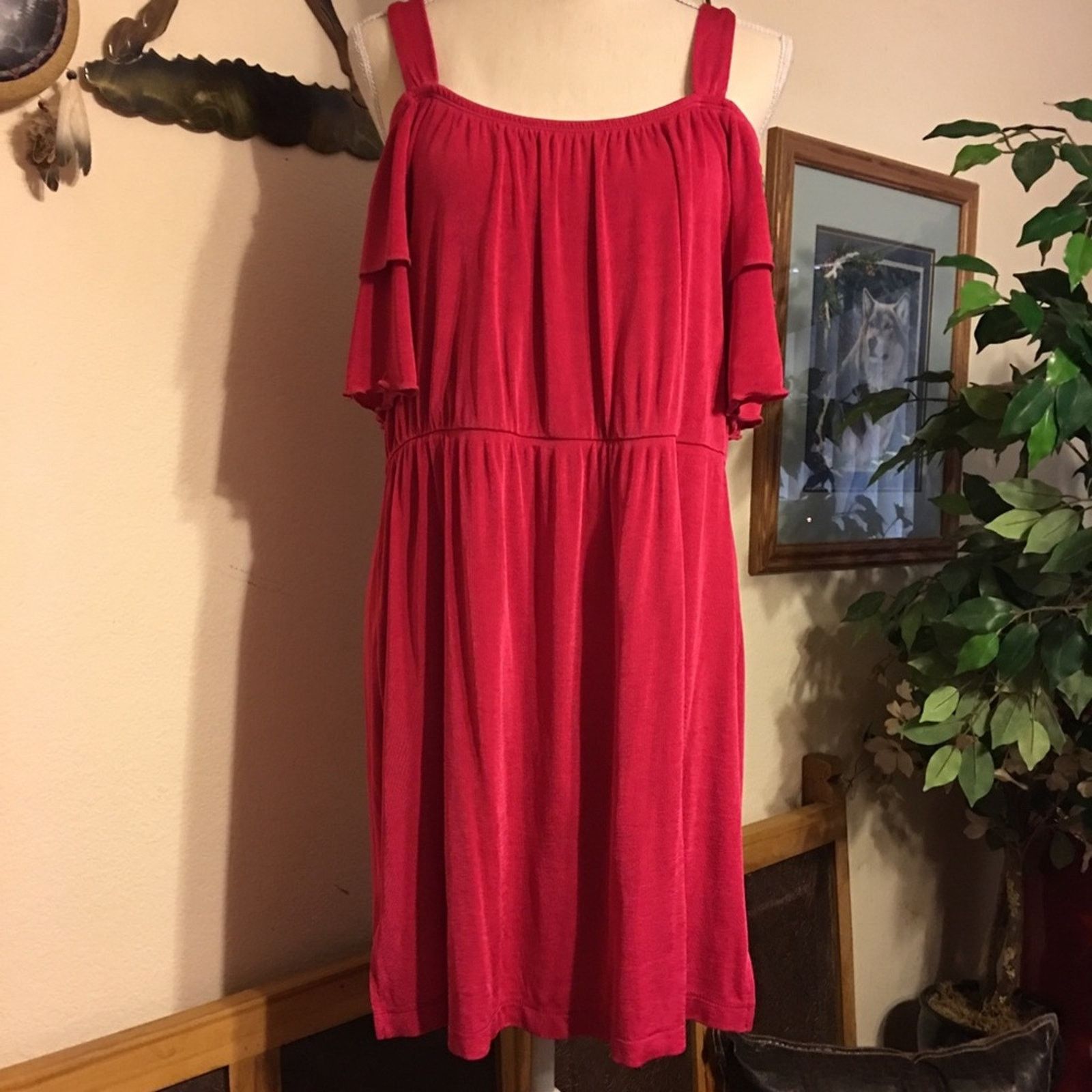 Other Slinky fuchsia cold shoulder tunic top dress XL Size XL / US 12-14 / IT 48-50 - 1 Thumbnail