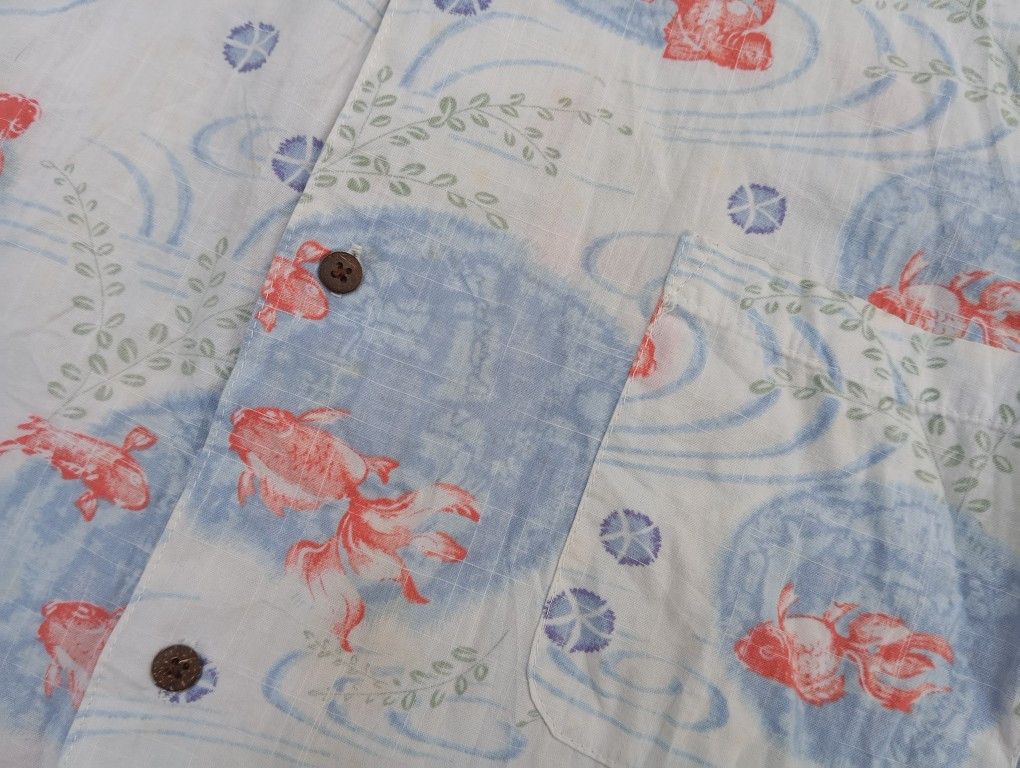 Japanese Brand Japan Art Koi Sukajan Hawaiian shirt AOP 🌴 Size US L / EU 52-54 / 3 - 3 Thumbnail