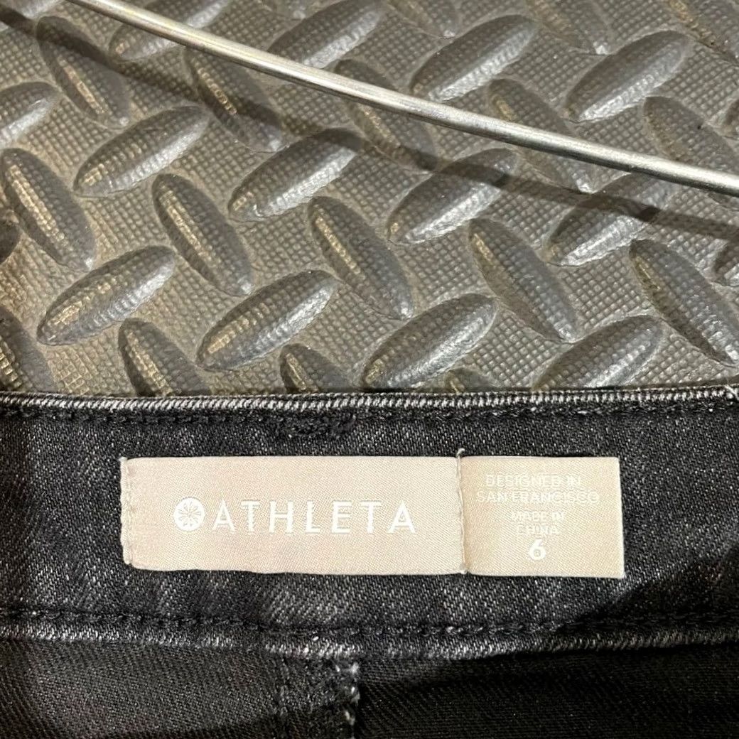 Athleta Athleta Sculptek Zíper Black Washed Denim Jeans High Rise Women's Size 6 Size 28" / US 6 / IT 42 - 3 Thumbnail