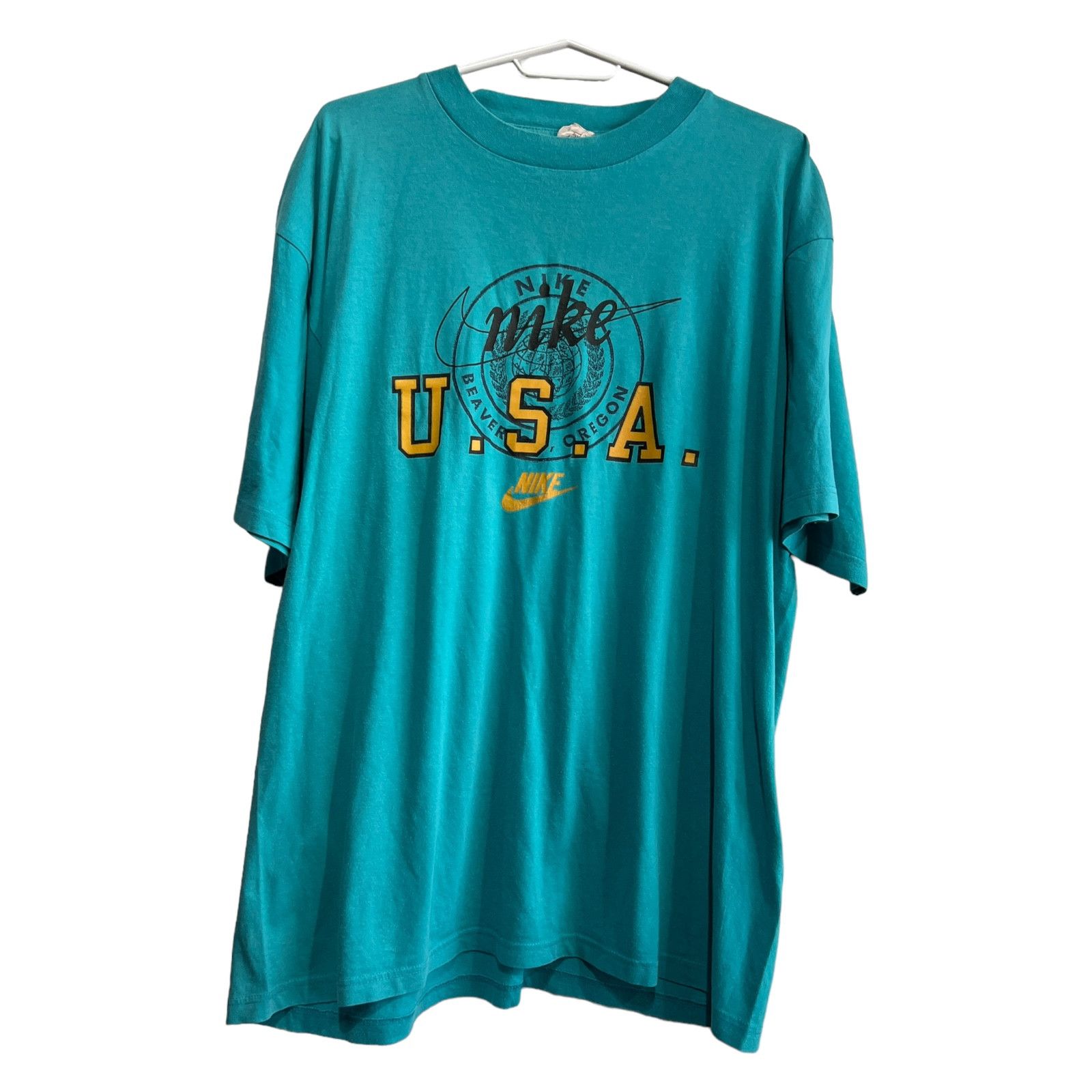 Nike × Vintage Vintage 90s Nike big logo t shirt tee 90s Size US L / EU 52-54 / 3 - 1 Thumbnail