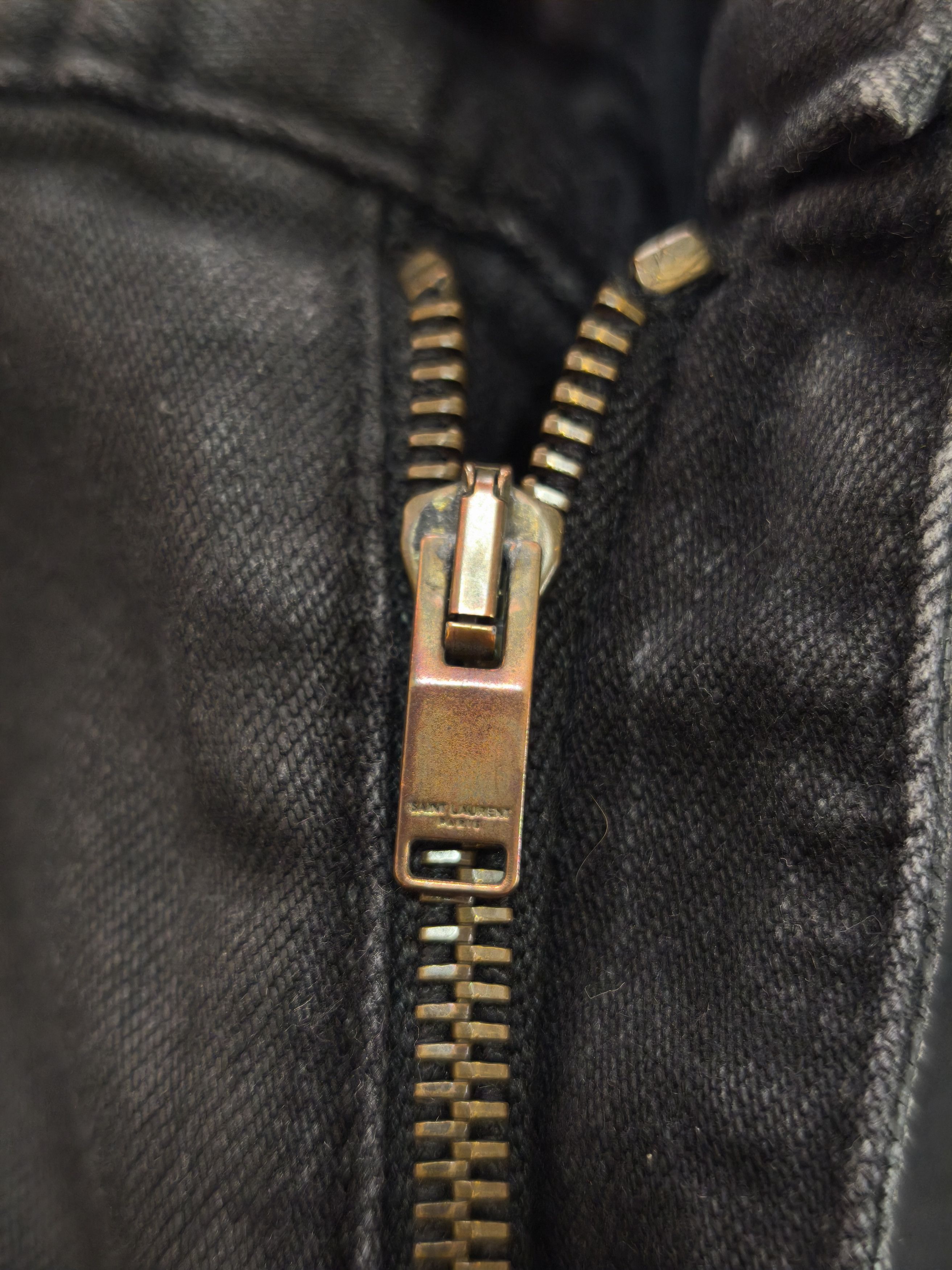 Saint Laurent Paris Saint Laurent Paris 2013 Waxed Black D02 Denim Size US 30 / EU 46 - 4 Thumbnail