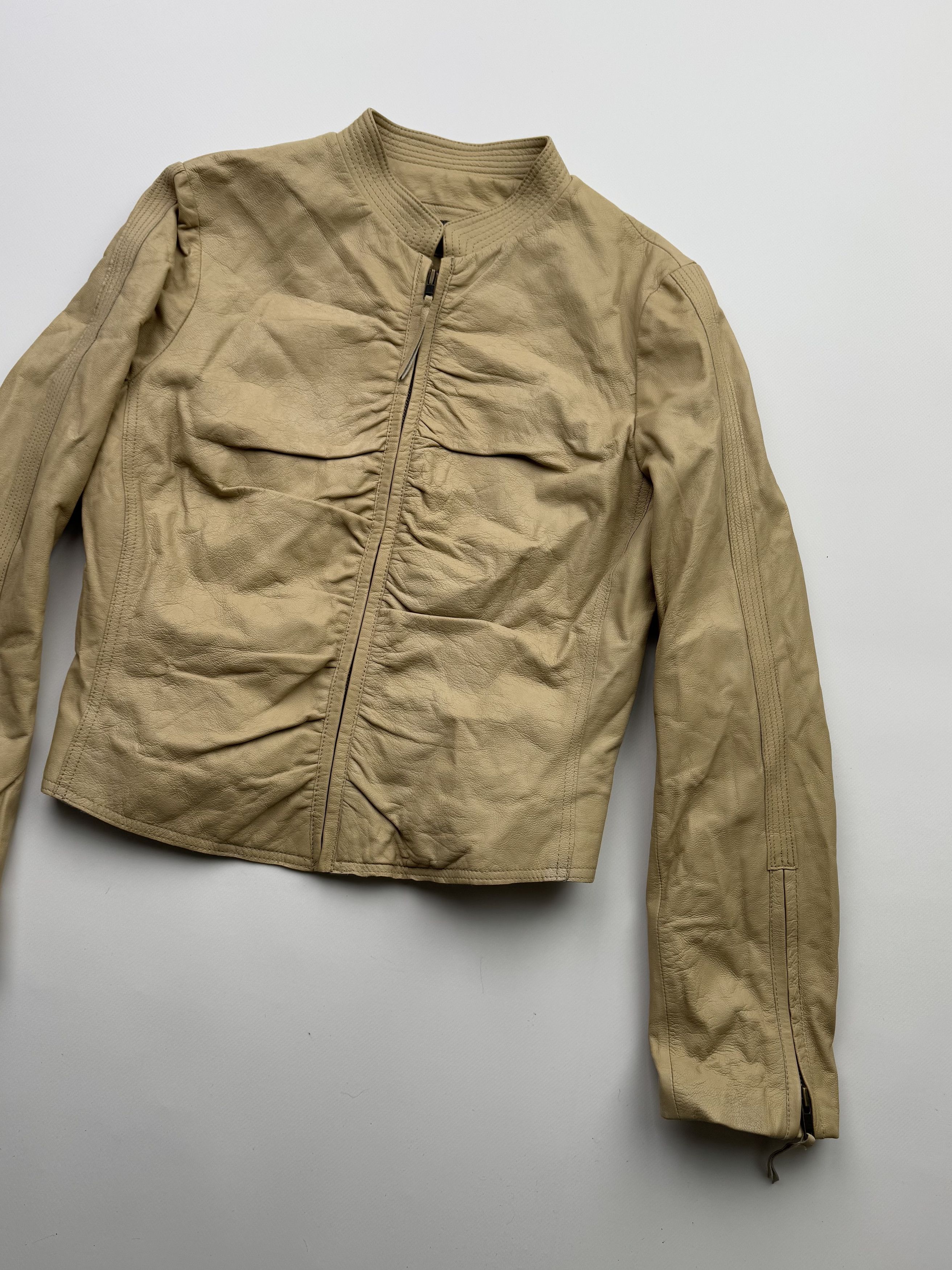 Vintage Vintage Cropped Leather Jacket B249(V14) Size S / US 4 / IT 40 - 3 Thumbnail