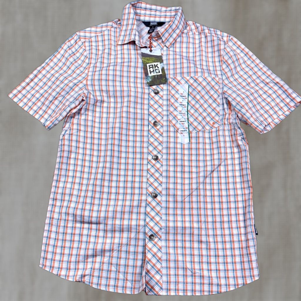 Vintage Alaskan Hardgear Shirt Men Small Orange Blue Plaid Button Up Regular Fit Hiking Casual Travel Size US L / EU 52-54 / 3 - 1 Thumbnail